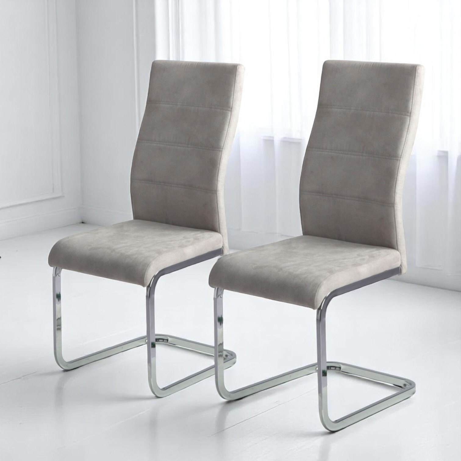 Изображение товара Стул Okay Dc300 43x100x60 см текстиль цвет светло-серый 2 шт.