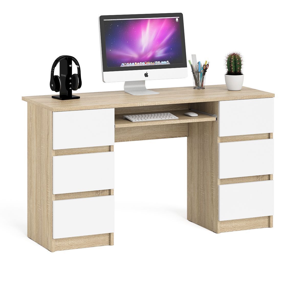 Изображение товара Компьютерный стол СВК Мори МС-2 с тумбами 135x77 см