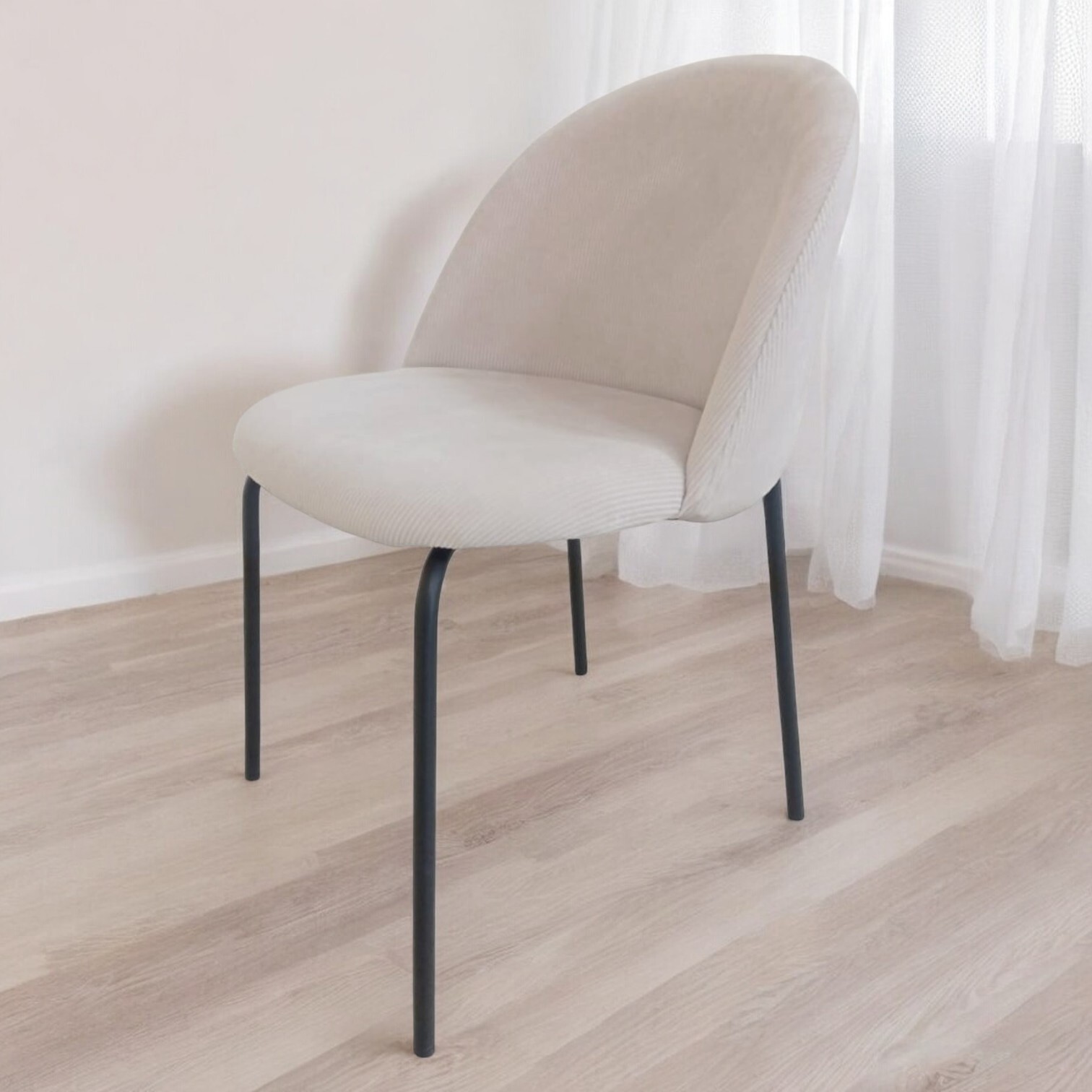 Изображение товара Стул Goldensun Sofia 46x78x53 см вельвет цвет бежевый с розовым оттенком