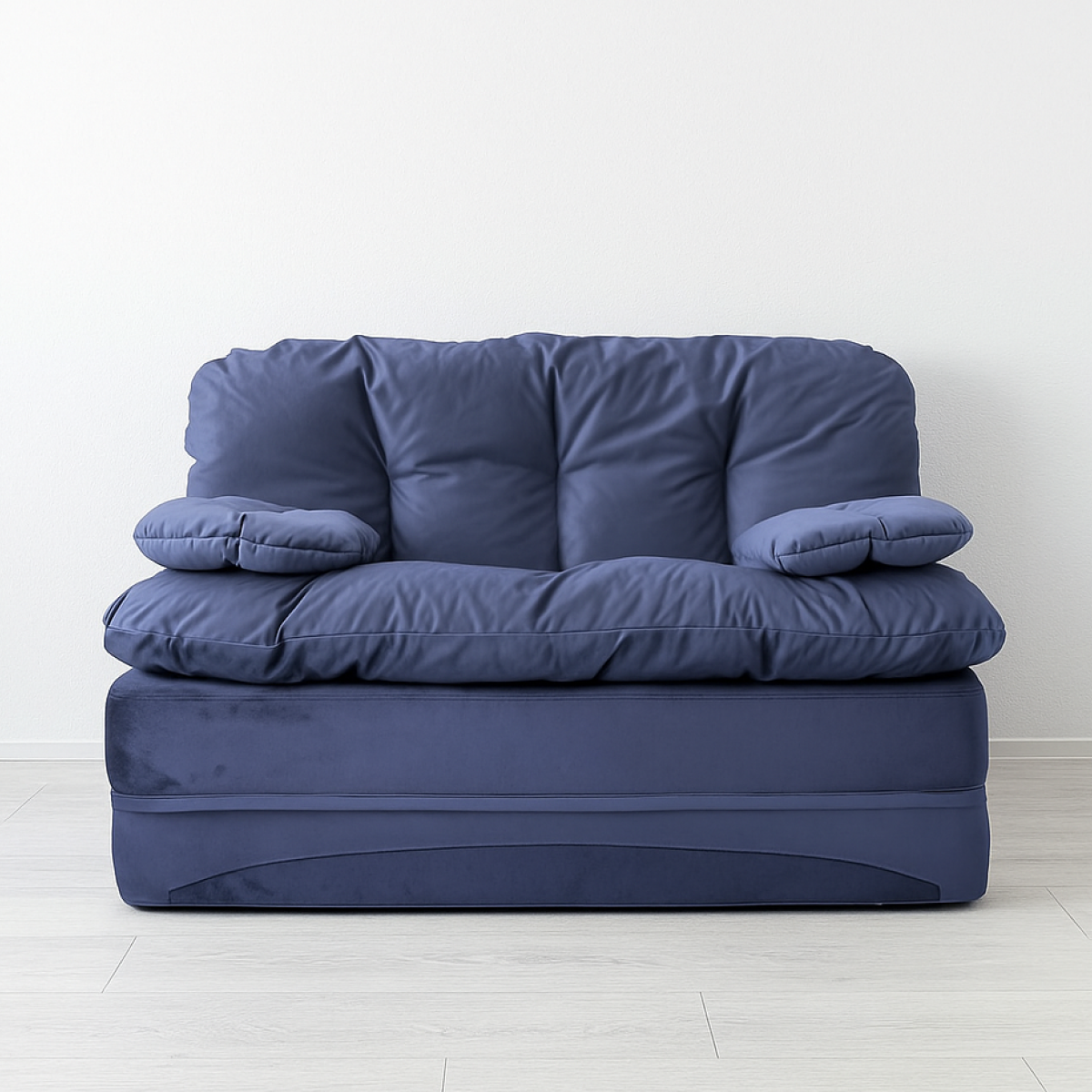 Изображение товара Раскладной диван Clifford Mini из велюра синего цвета для современного интерьера