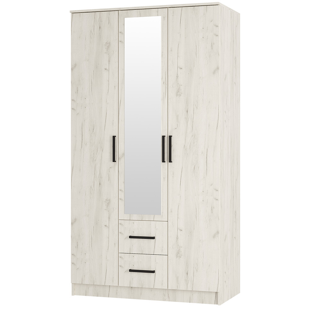 Изображение товара Шкаф распашной Фиеста с 3 дверями, 120x221.6 см, дуб крафт белый