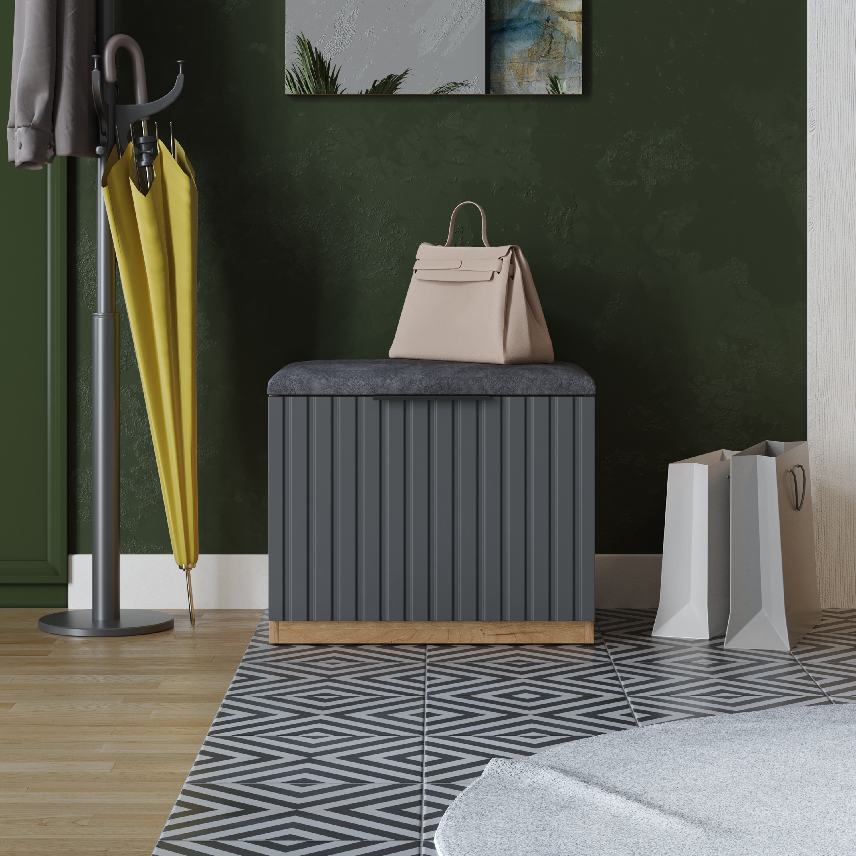 Изображение товара Шкаф для обуви Трия Хилтон 55x47x43 см современный стиль надежный дизайн