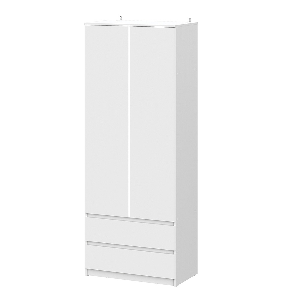 Изображение товара Шкаф распашной Арника Денвер с 2 дверями и ящиками белый