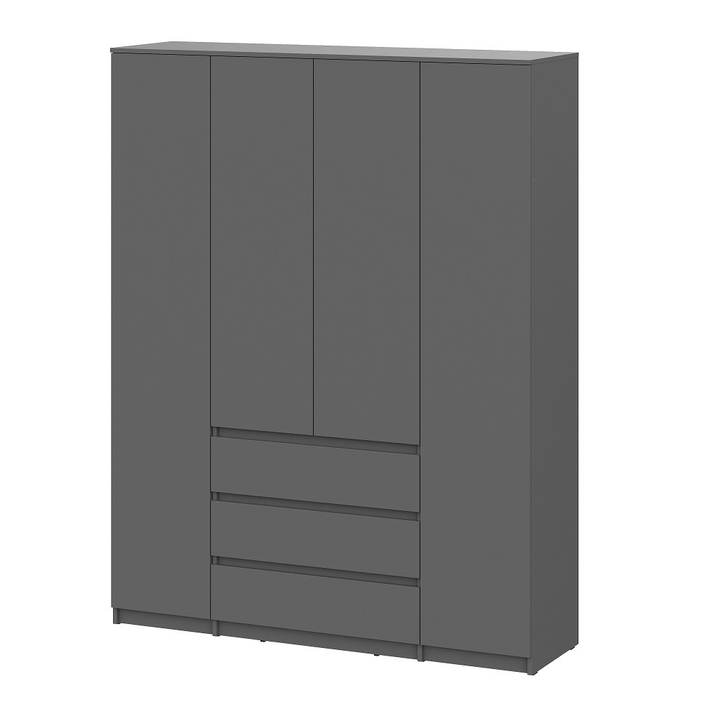 Изображение товара Шкаф распашной Арника Денвер 4 дверей белый грифит современный стиль