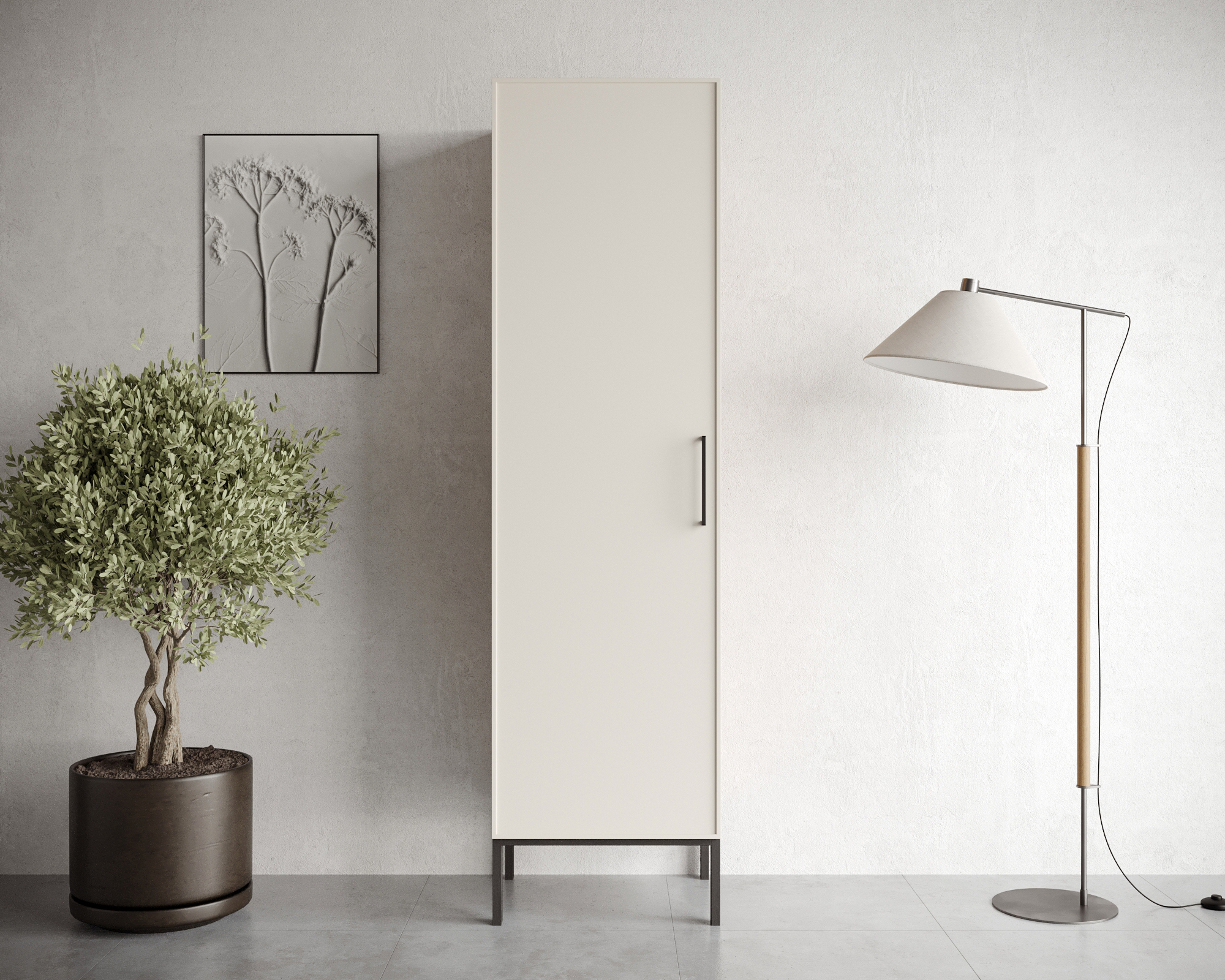 Изображение товара Шкаф-витрина 50x190 см Nicole Этажерка МДФ цвет белый