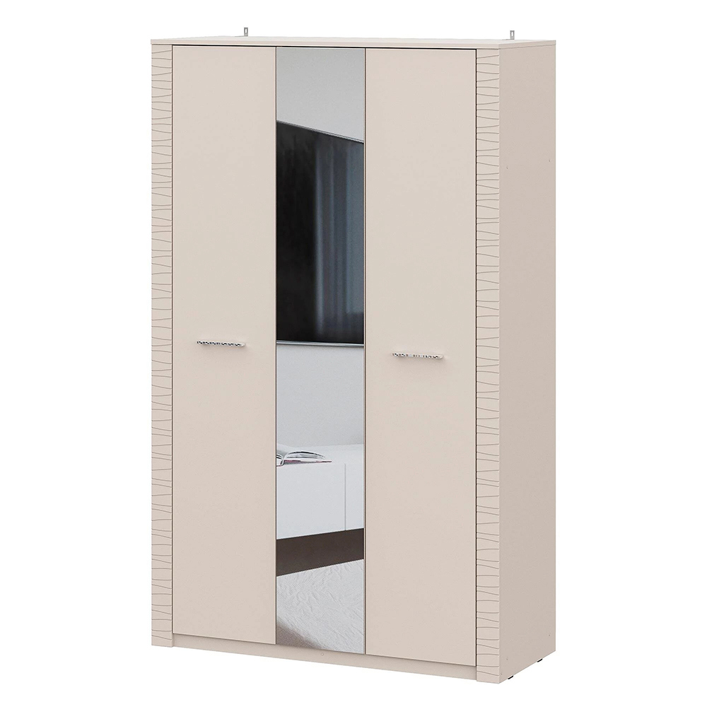 Изображение товара Стильный шкаф распашной Арника Калипсо 3 дверцы бежевый ЛДСП современный дизайн