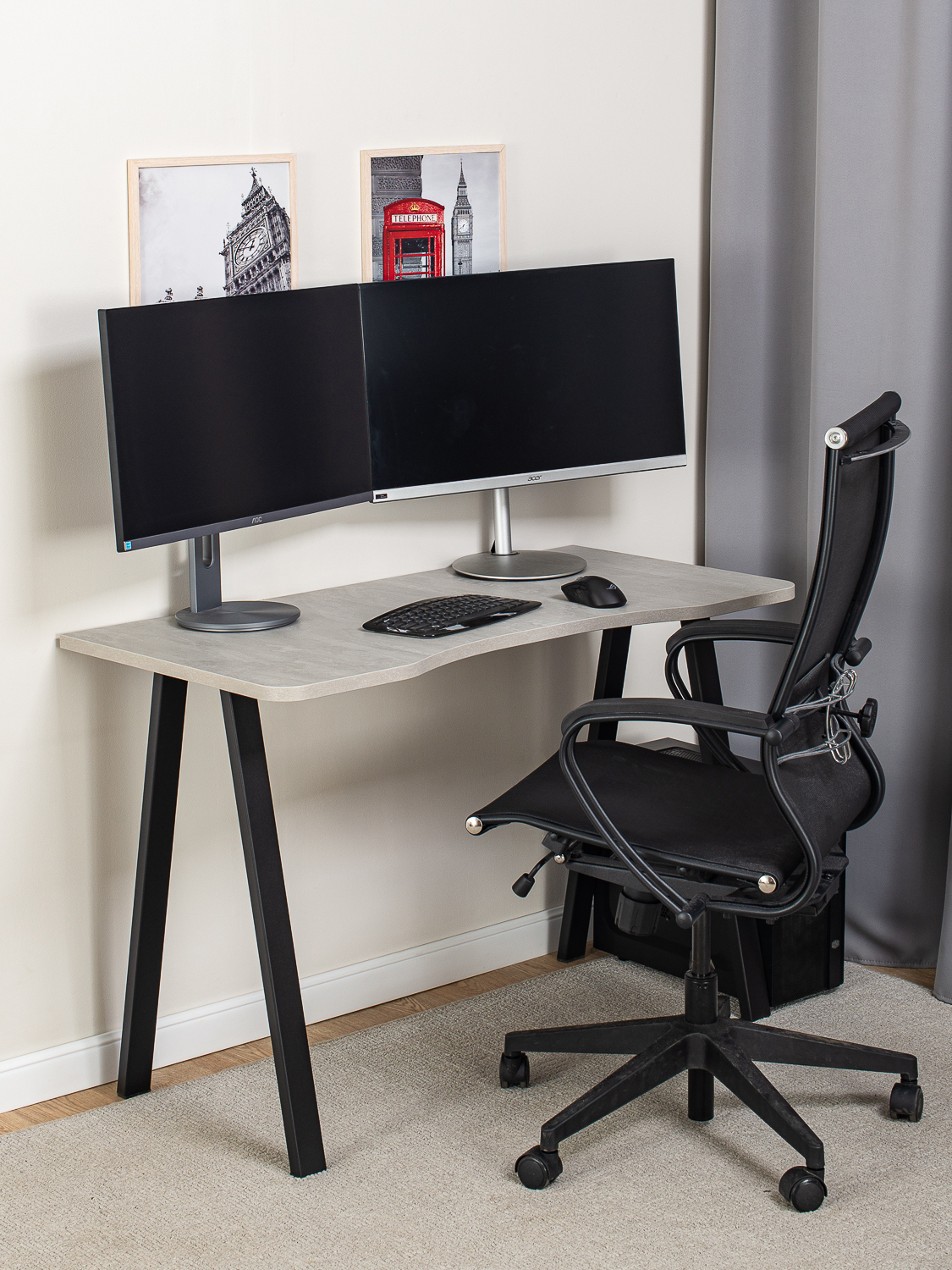 Изображение товара Стол письменный Домотека Оскар 118x75x62 см ЛДСП цвет серый