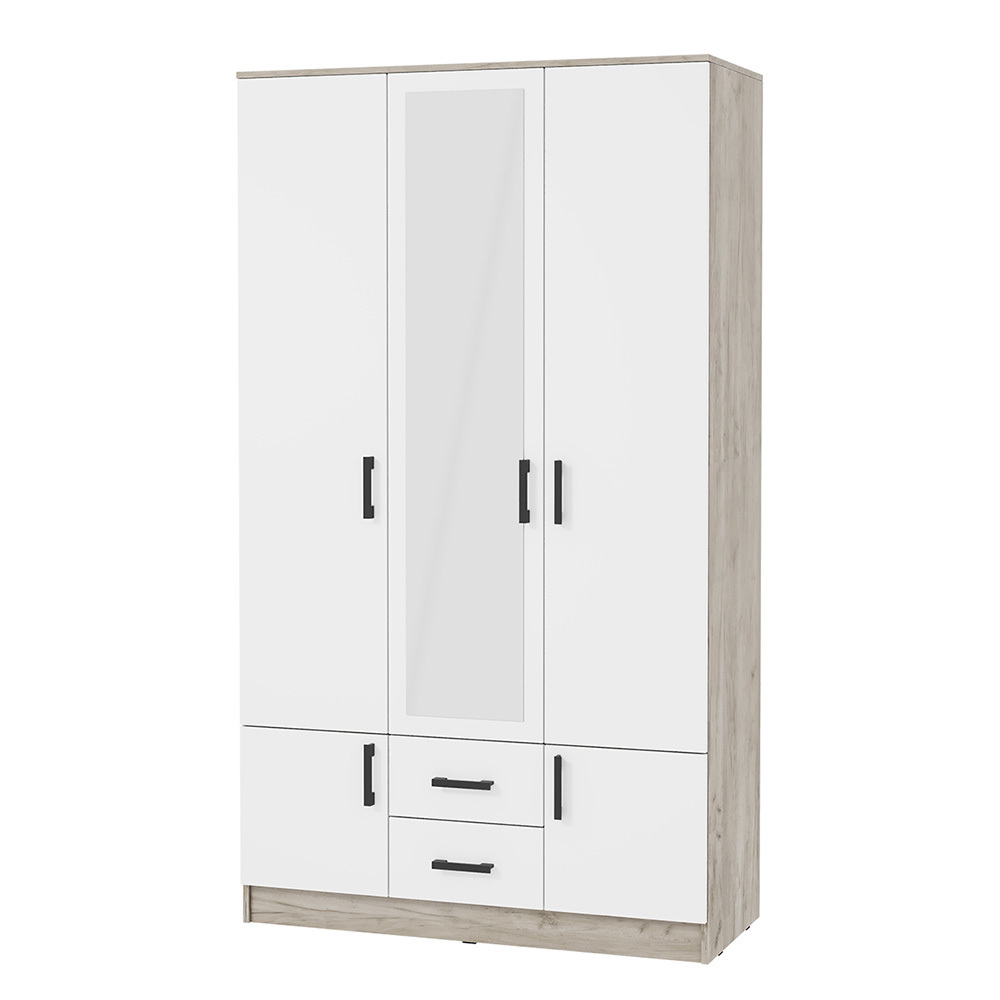 Изображение товара Шкаф распашной Интерьер-центр Ронда с 5 дверями 120x212x52 см ЛДСП цвет дуб крафт серый/белый