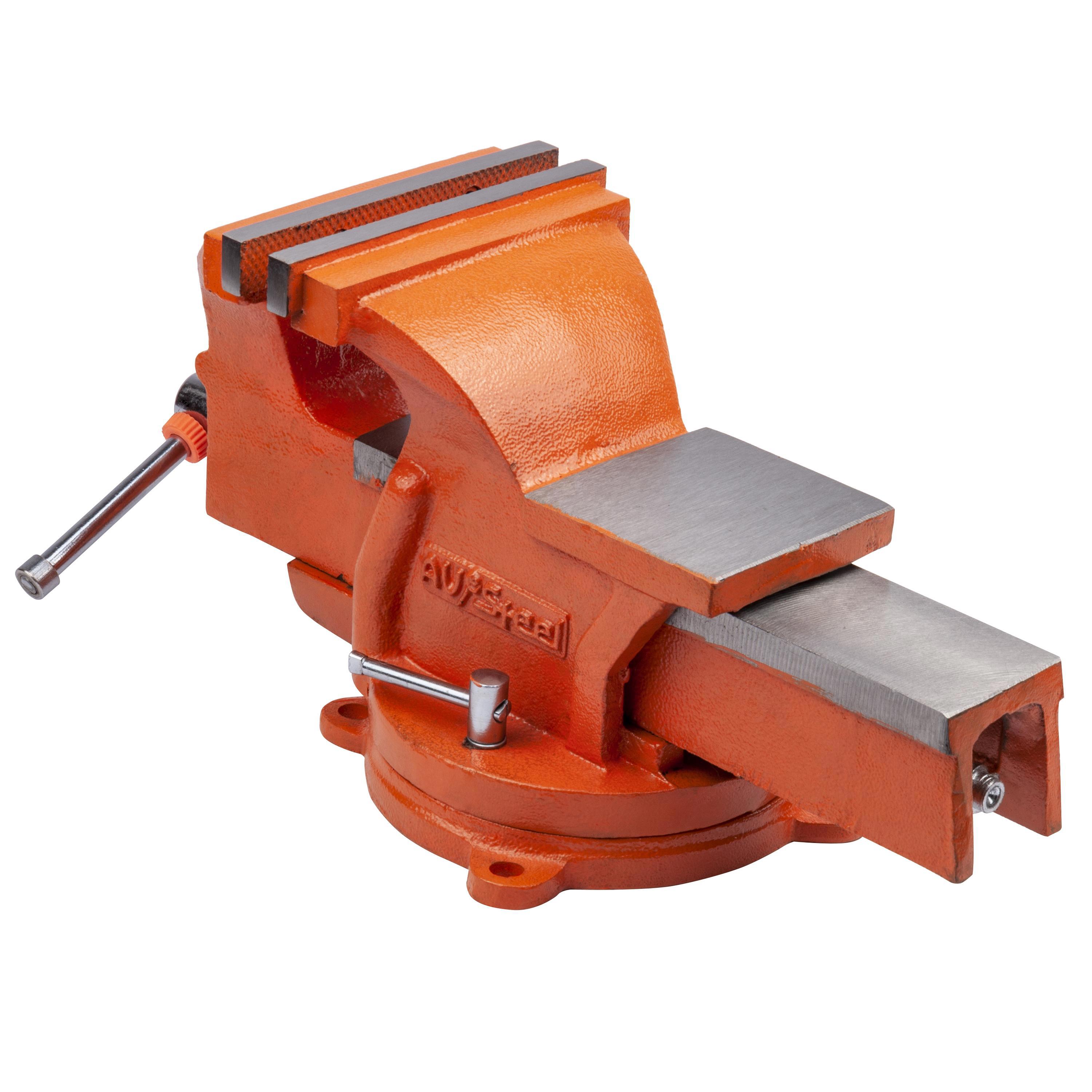 Изображение товара Слесарные поворотные тиски AV Steel AV-940006 150 мм для профессиональных и домашних работ