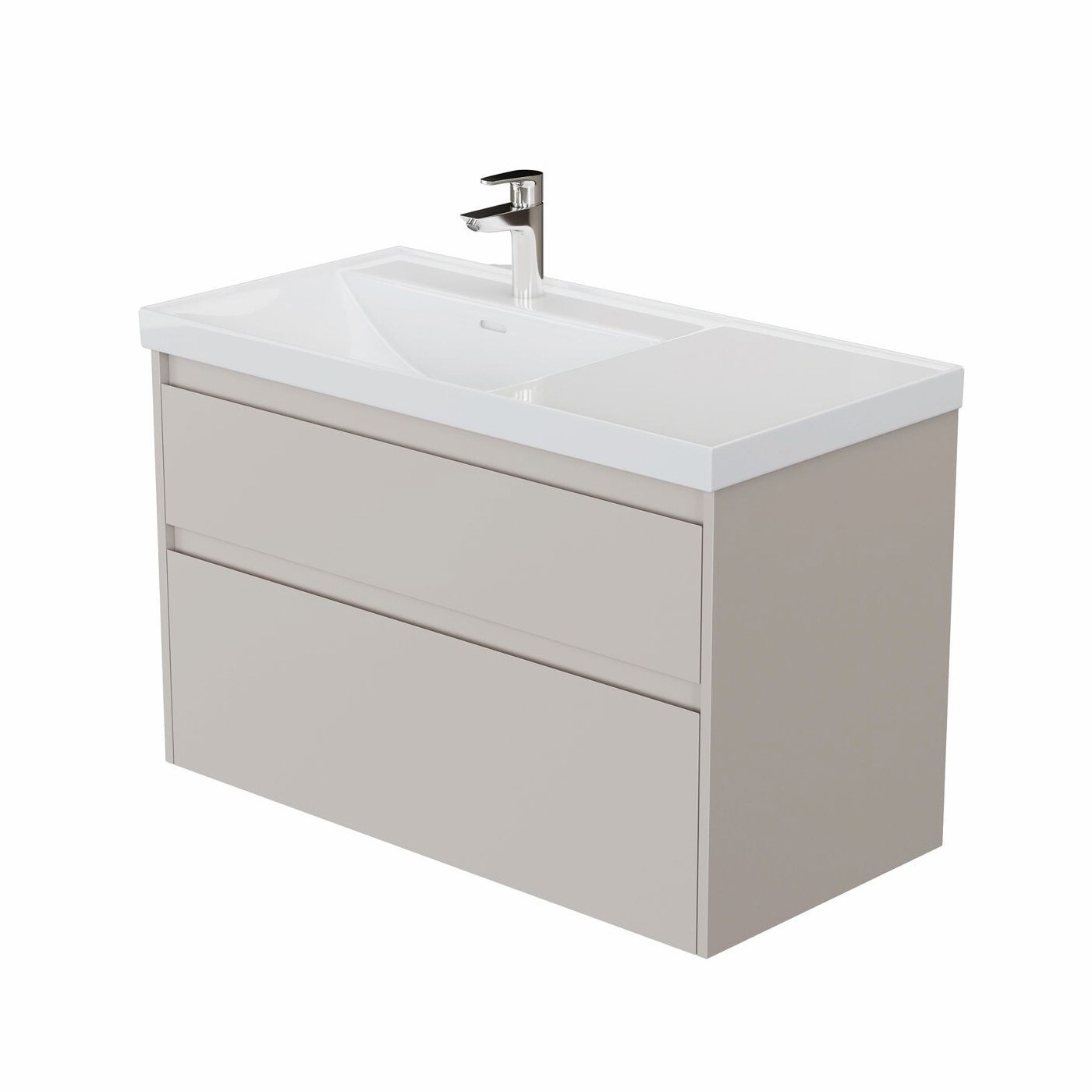 Изображение товара Тумба под раковину подвесная Aquanet 00346325 90см левая цвет бежевый