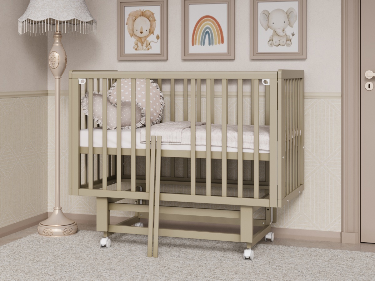 Изображение товара Кровать для новорожденных Incanto Papi с маятником 120x60 см из массива дерева