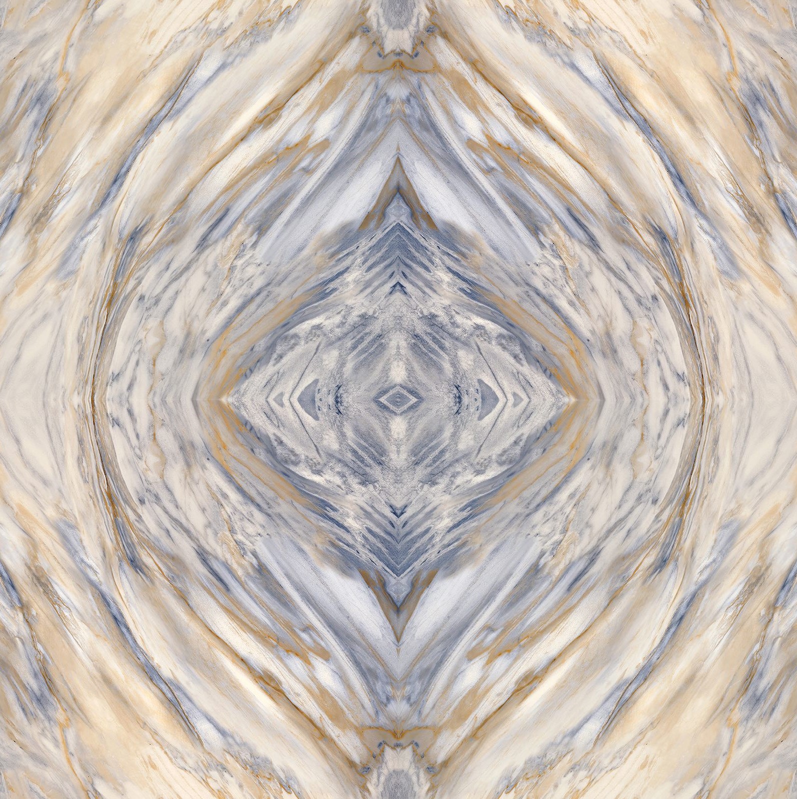 Изображение товара Керамогранит Sal Sapiente Панно бабочка 80x80см бежево-голубой оникс