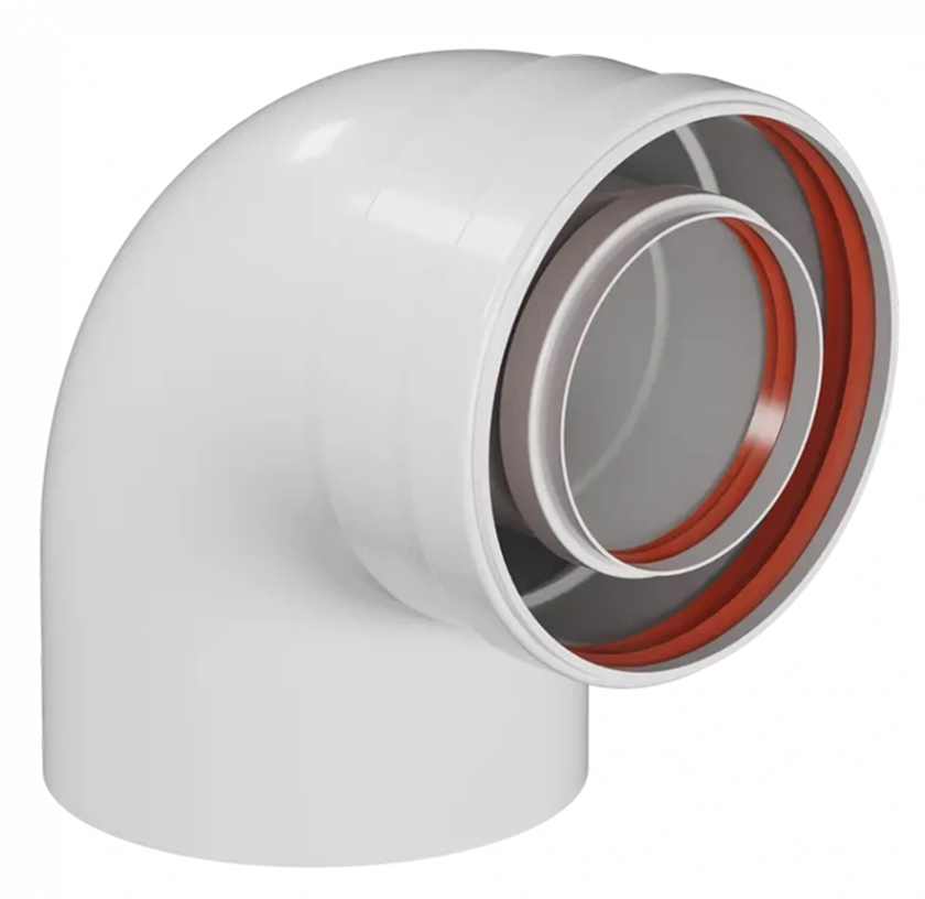 Изображение товара Комплект коаксильного дымохода Okseler D125 195x145 мм для котлов