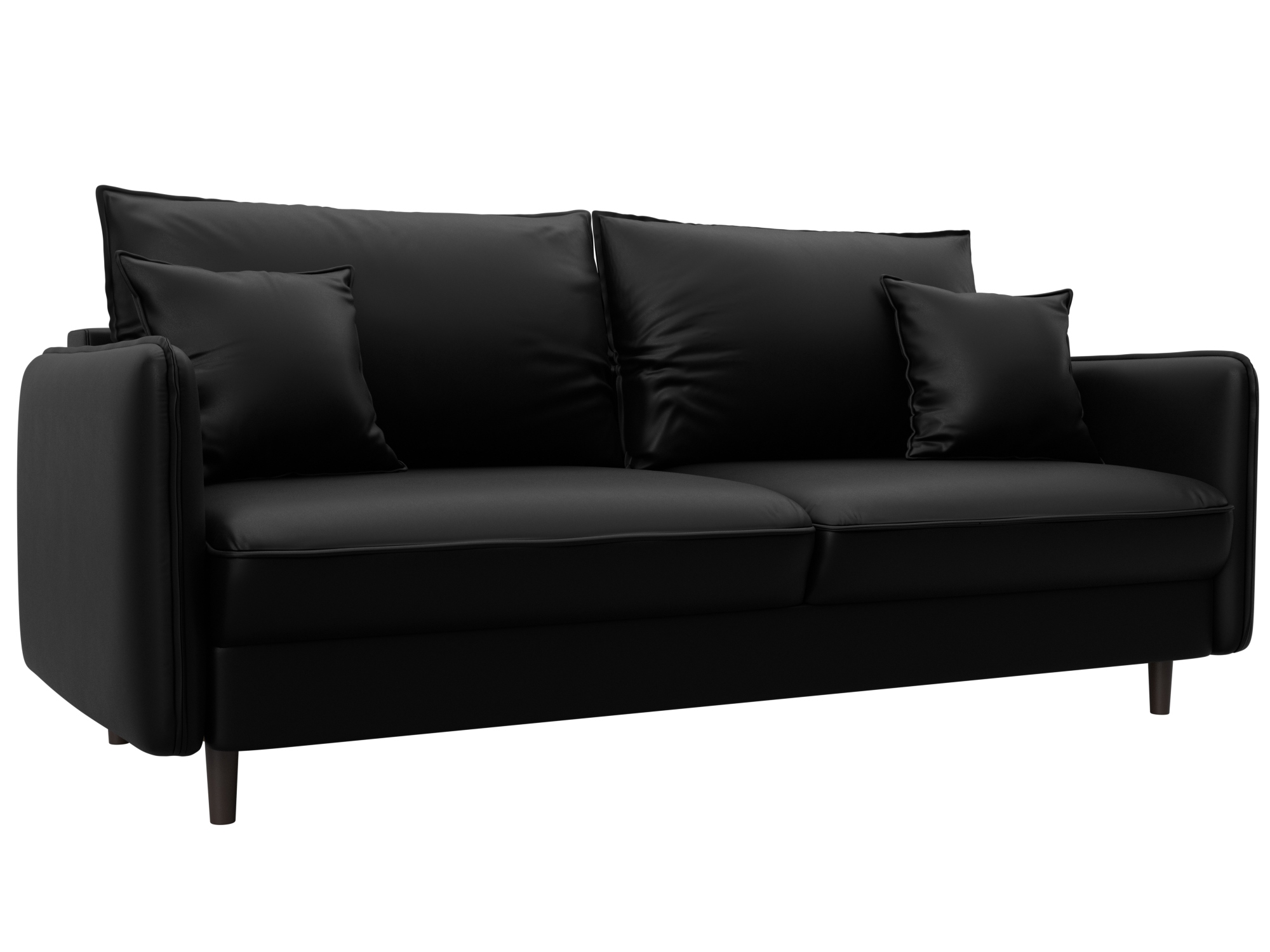 Изображение товара Диван прямой Лига-064 НПБ с креслом раскладной велюровая эко-кожа современная модель