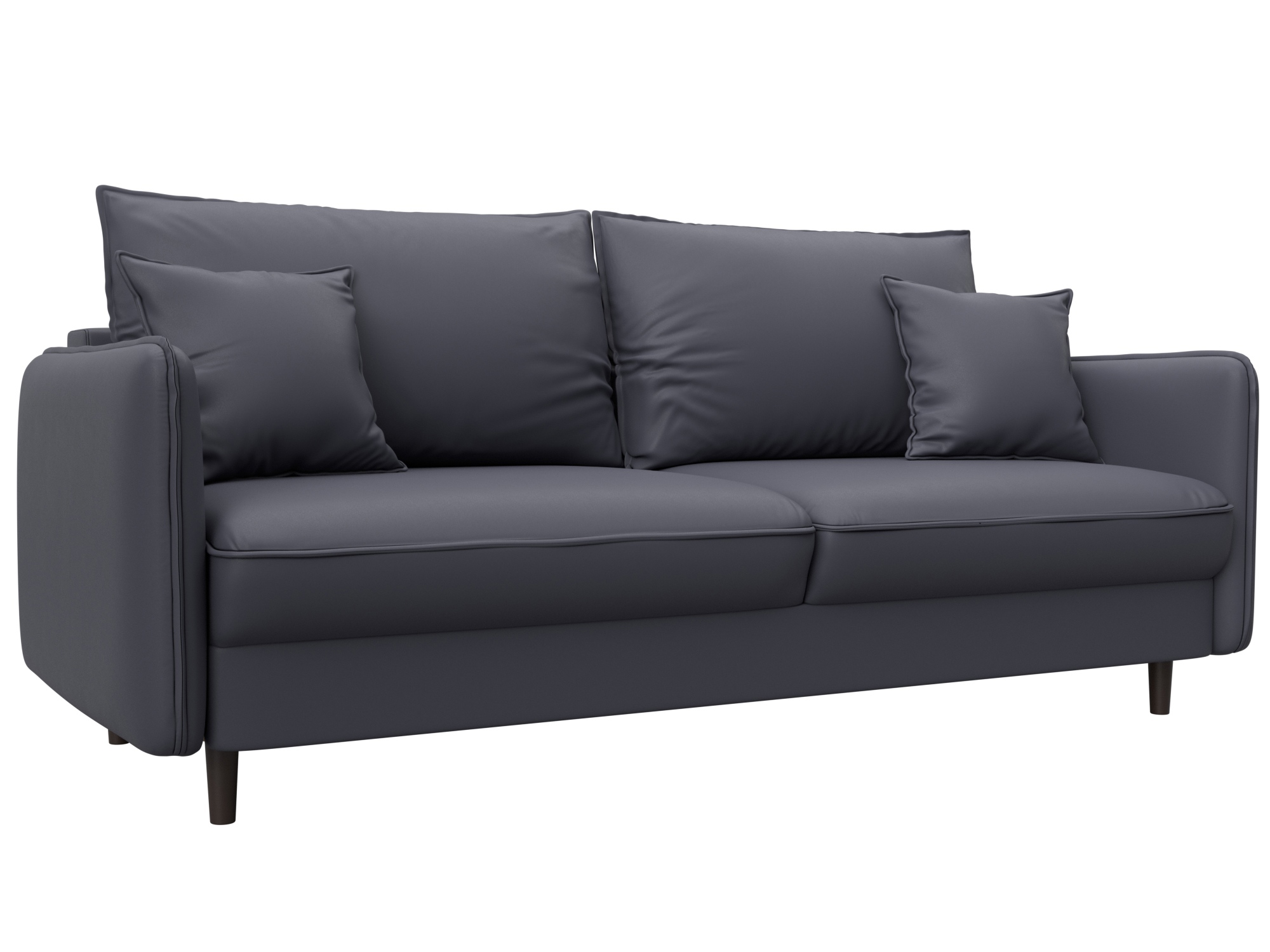 Изображение товара Диван прямой Лига-064 НПБ Лига Диванов 129930_спб 217x105x98 экокожа цвет grifon 15 серый