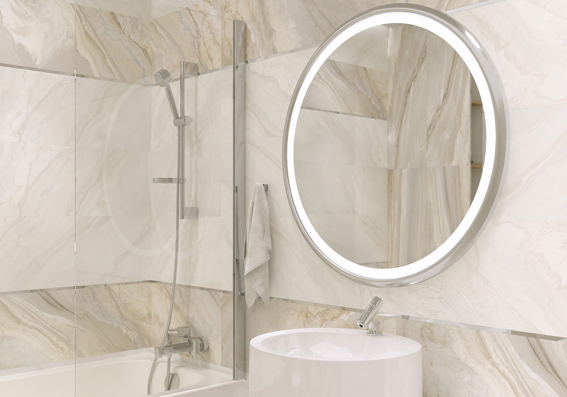 Изображение товара Плитка Alma Ceramica Magic 3 90x30 см для стен интерьера глянцевая Россия