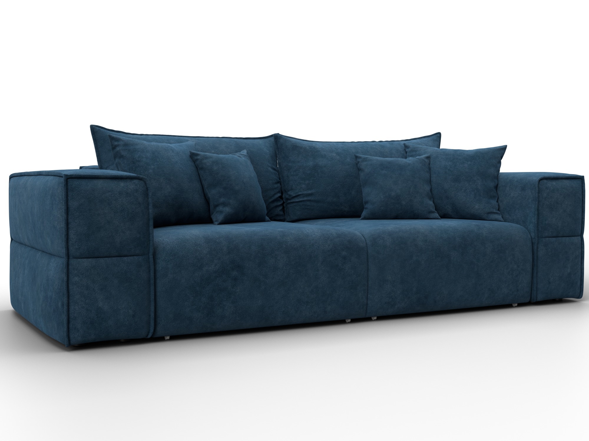 Изображение товара Диван раскладной Лига-058 НПБ 270x80 см велюр цвет BRUT 11 синий