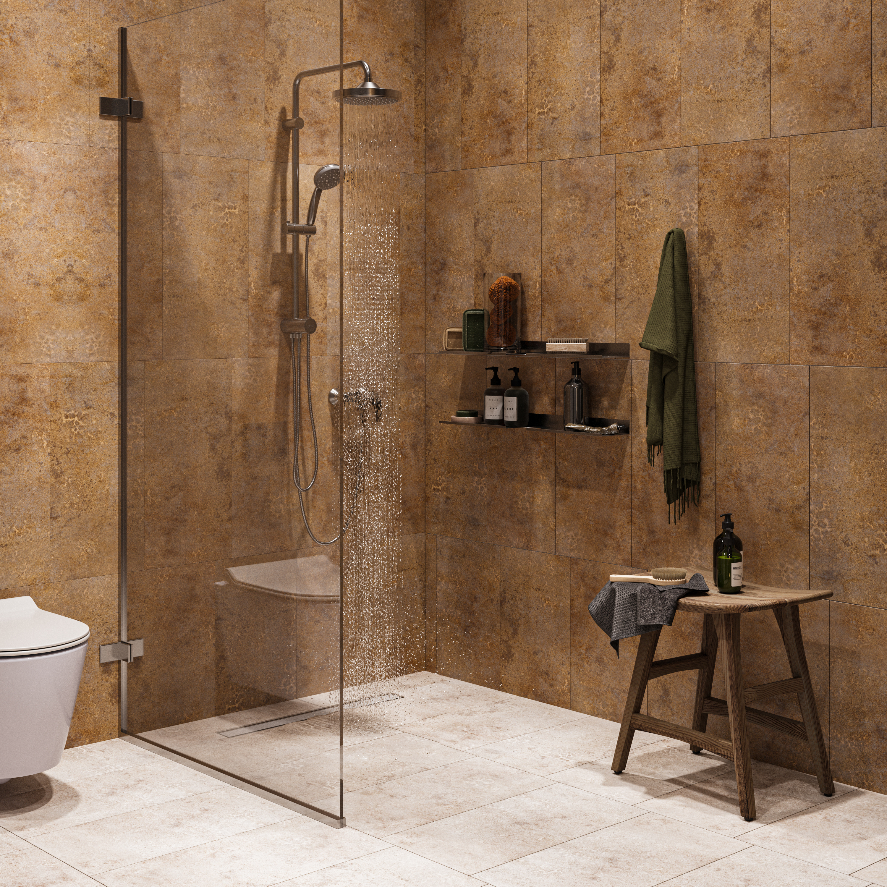 Изображение товара Настенная керамическая плитка Керамин Айрон 60x30 см матовая коричневая