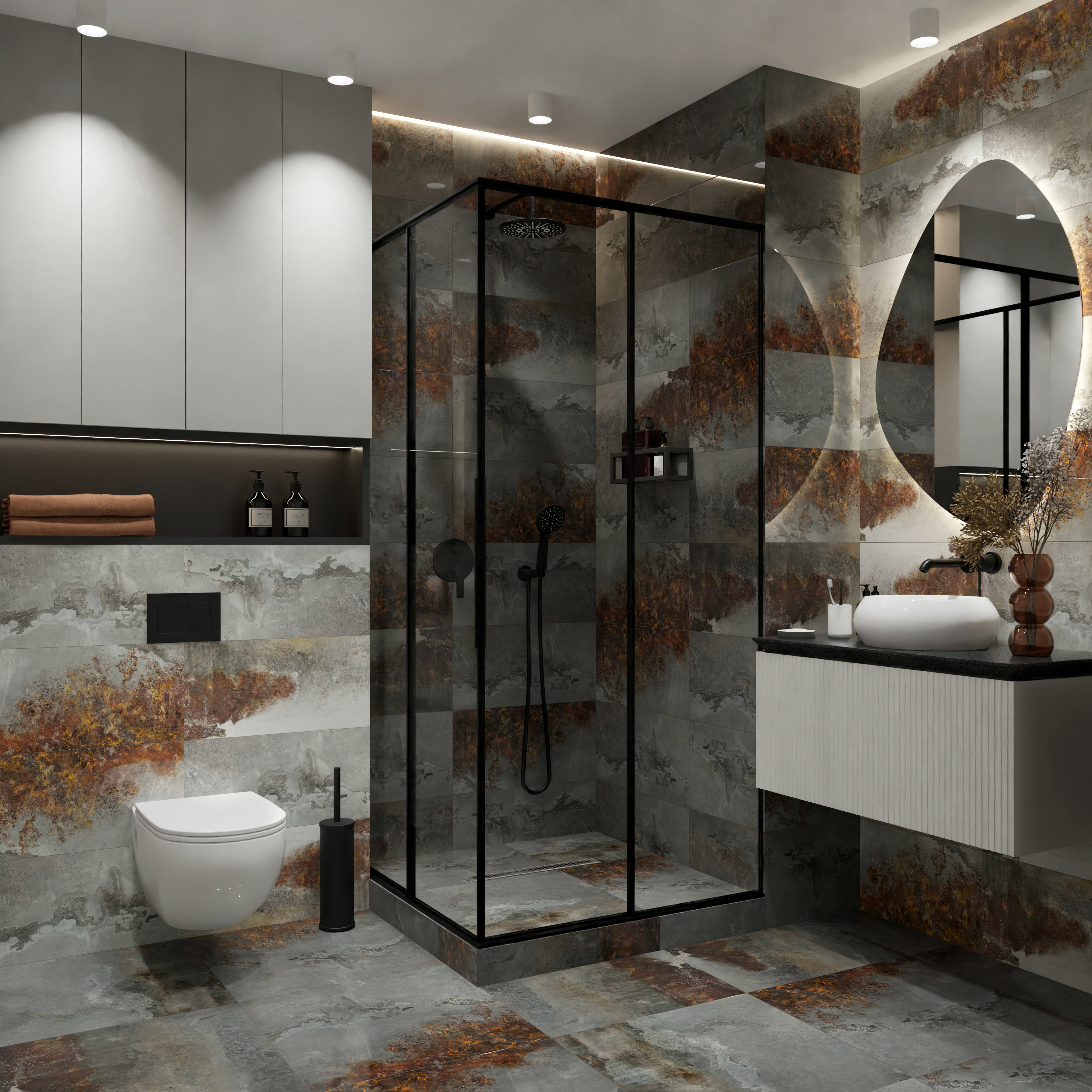 Изображение товара Керамогранит Керамин Этна 1 60x60 см матовый серый для пола и стен