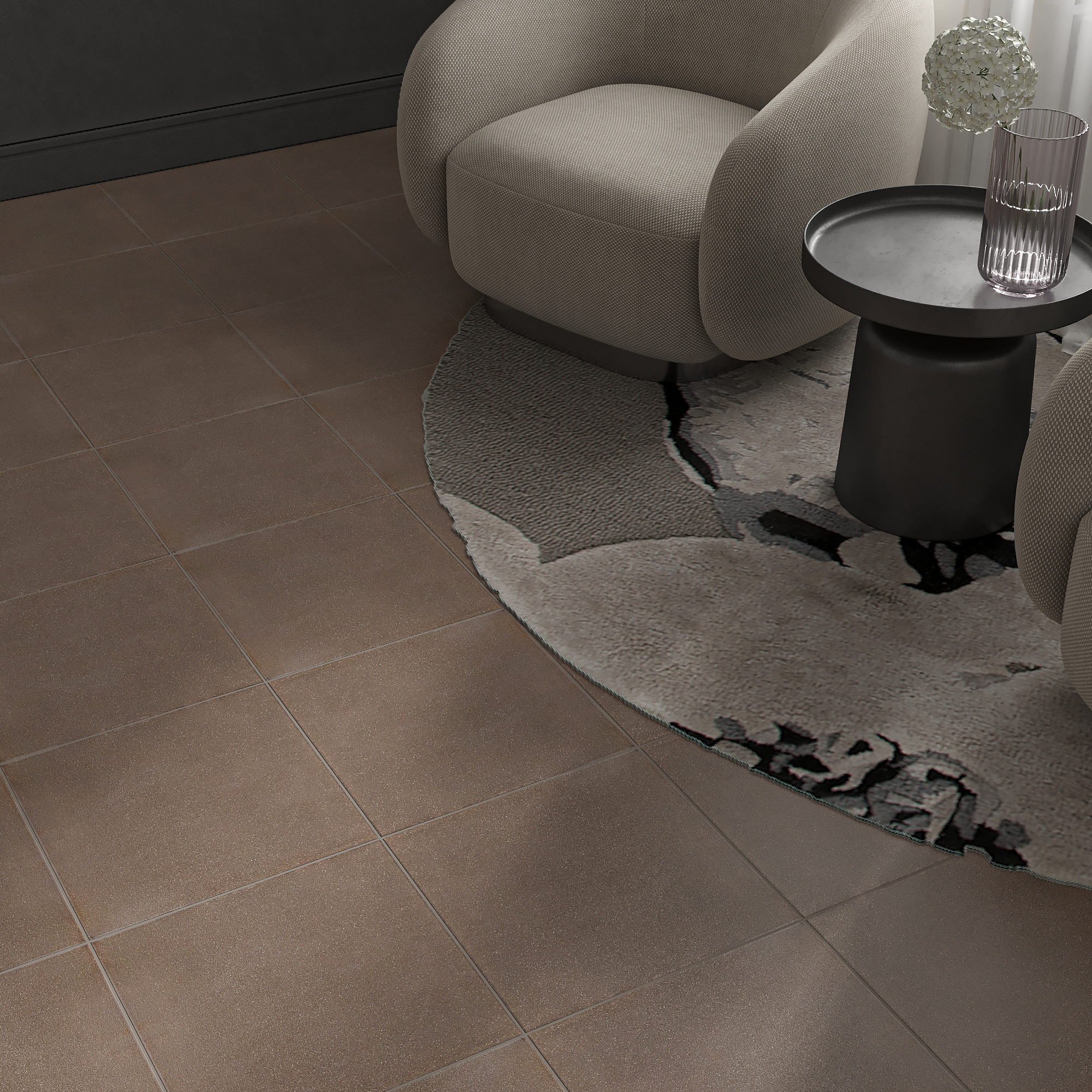 Изображение товара Керамогранит Керамин Грес 0439 40x40 см матовый коричневый