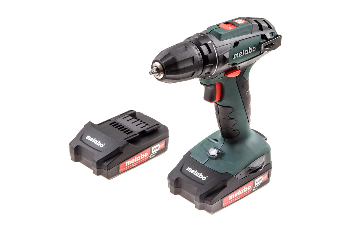 Изображение товара Аккумуляторная дрель-шуруповерт Metabo BS 18 2x2Ач 18 В, мощная и надежная Изображение товара Аккумуляторная дрель-шуруповерт Metabo BS 18 2x2Ач 18 В, мощная и надежная