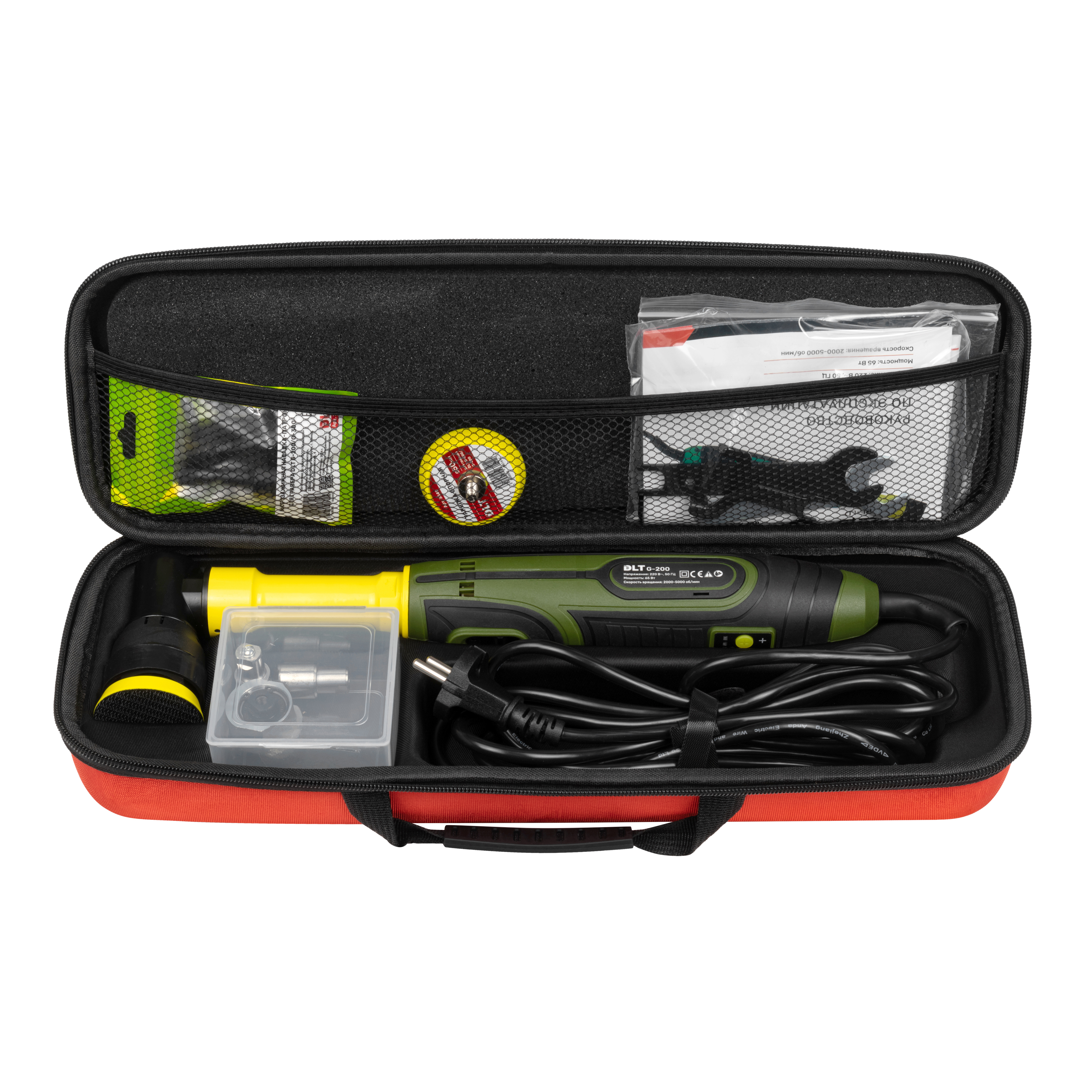 Изображение товара Гравер сетевой DLT G-200 65Вт - регулировка скорости, набор аксессуаров