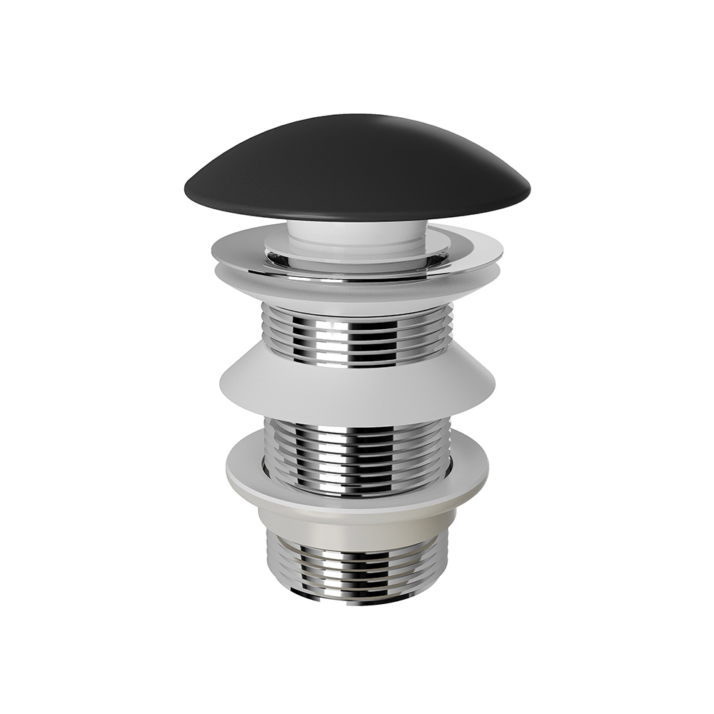 Изображение товара Донный клапан для раковины Aqueduto RAL0140 7 см ø45 клик-клак цвет черный матовый Изображение товара Донный клапан для раковины Aqueduto RAL0140 7 см ø45 клик-клак цвет черный матовый