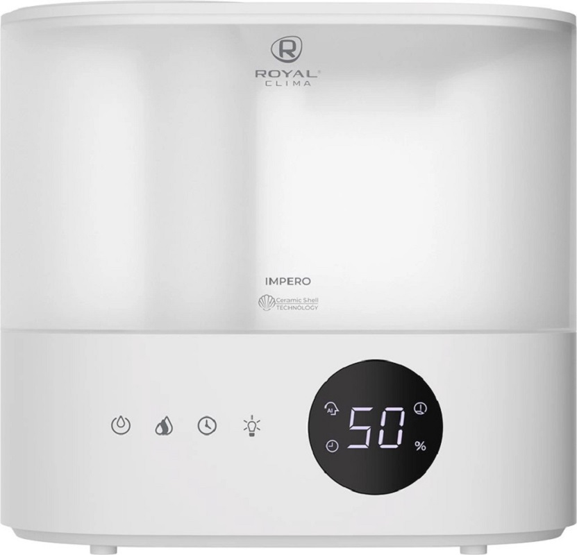 Изображение товара Увлажнитель воздуха Royal clima RUH-IM300/3.5E-WT 3.5 л с подсветкой цвет белый Изображение товара Увлажнитель воздуха Royal clima RUH-IM300/3.5E-WT 3.5 л с подсветкой цвет белый