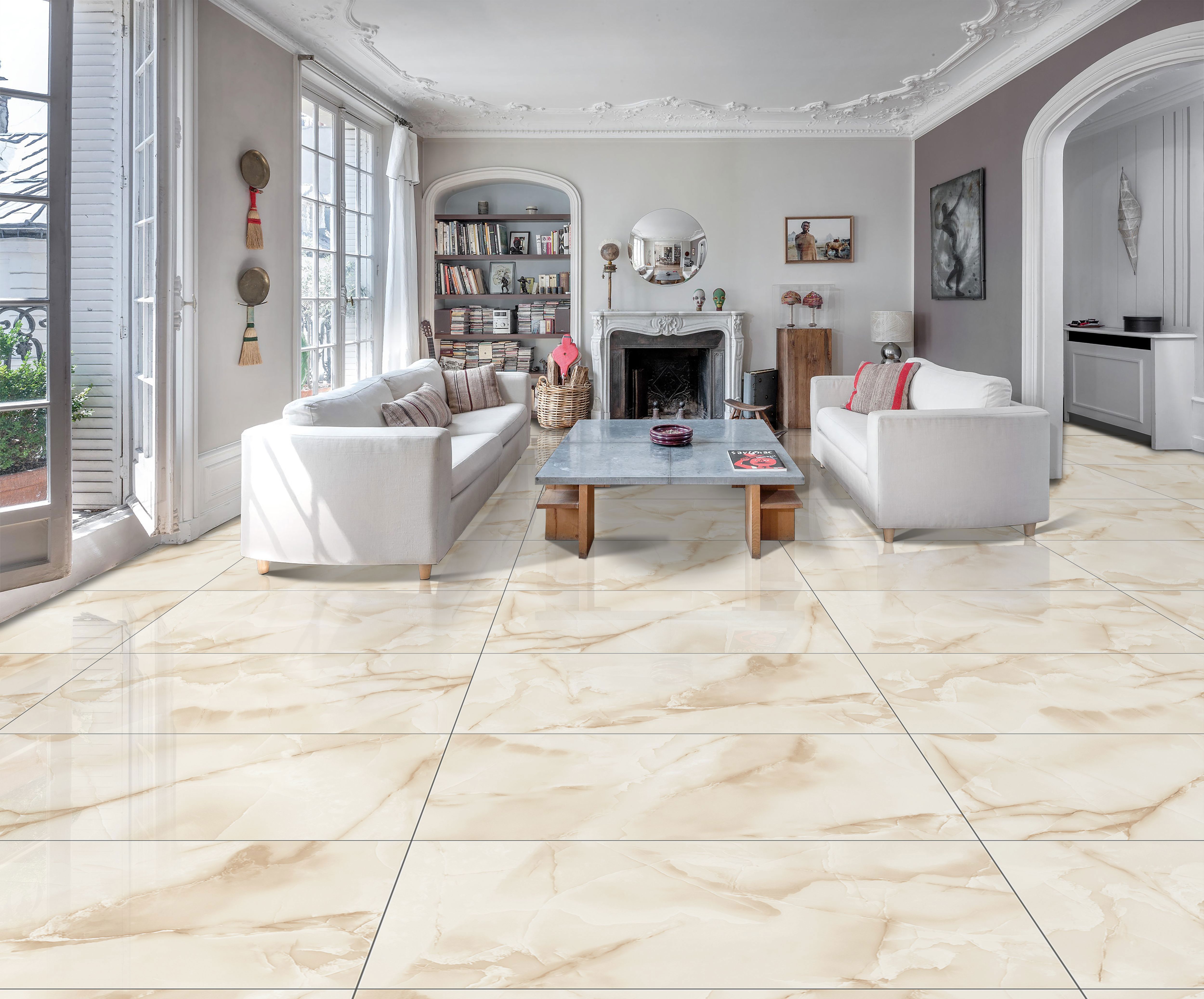 Изображение товара Керамогранит Gravita Mercato Onyx Crema 60x120 см полированный для стен и пола