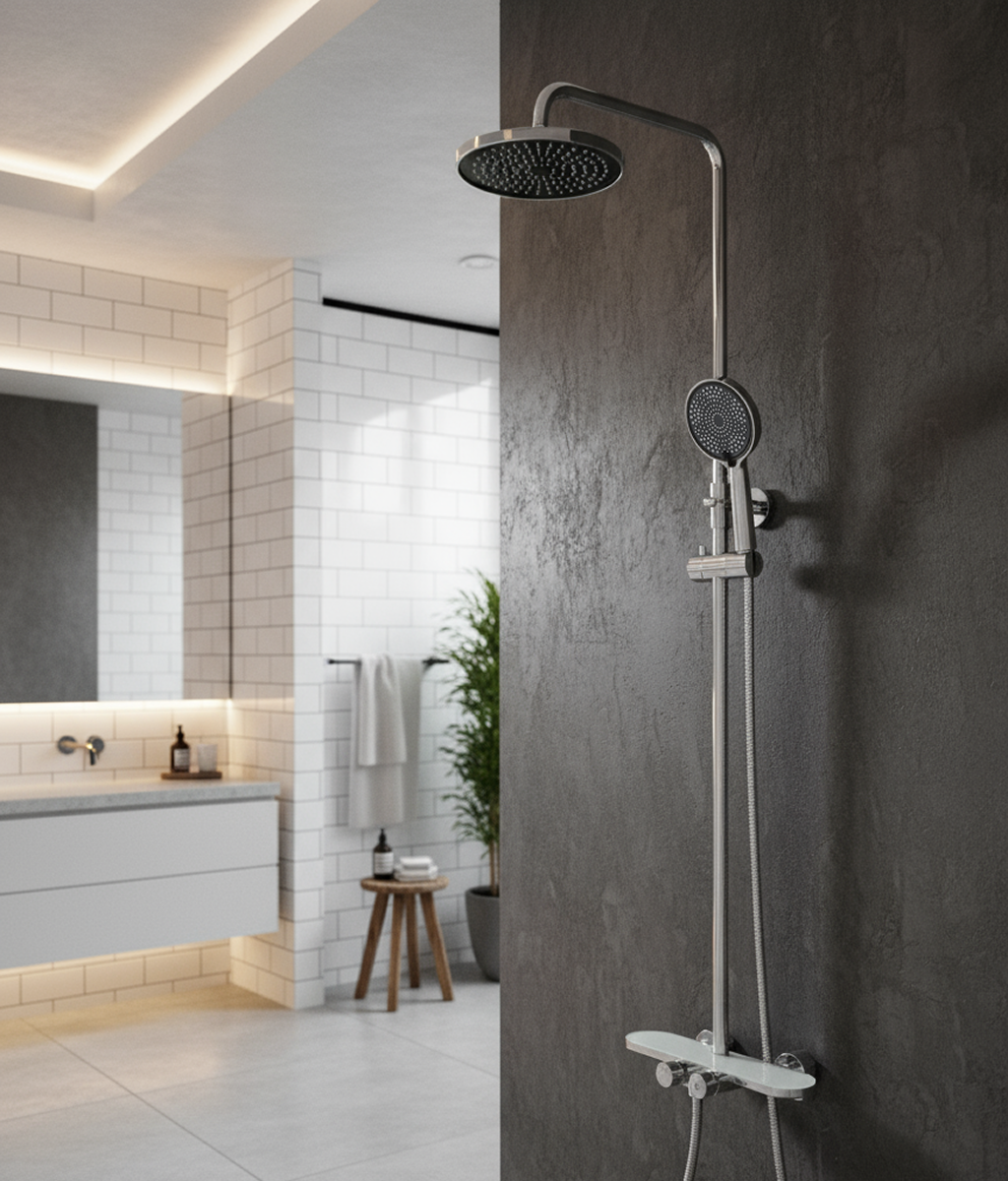 Изображение товара Душевая стойка Esko Stt2000 1 режимная цвет серый, серебристый, хром