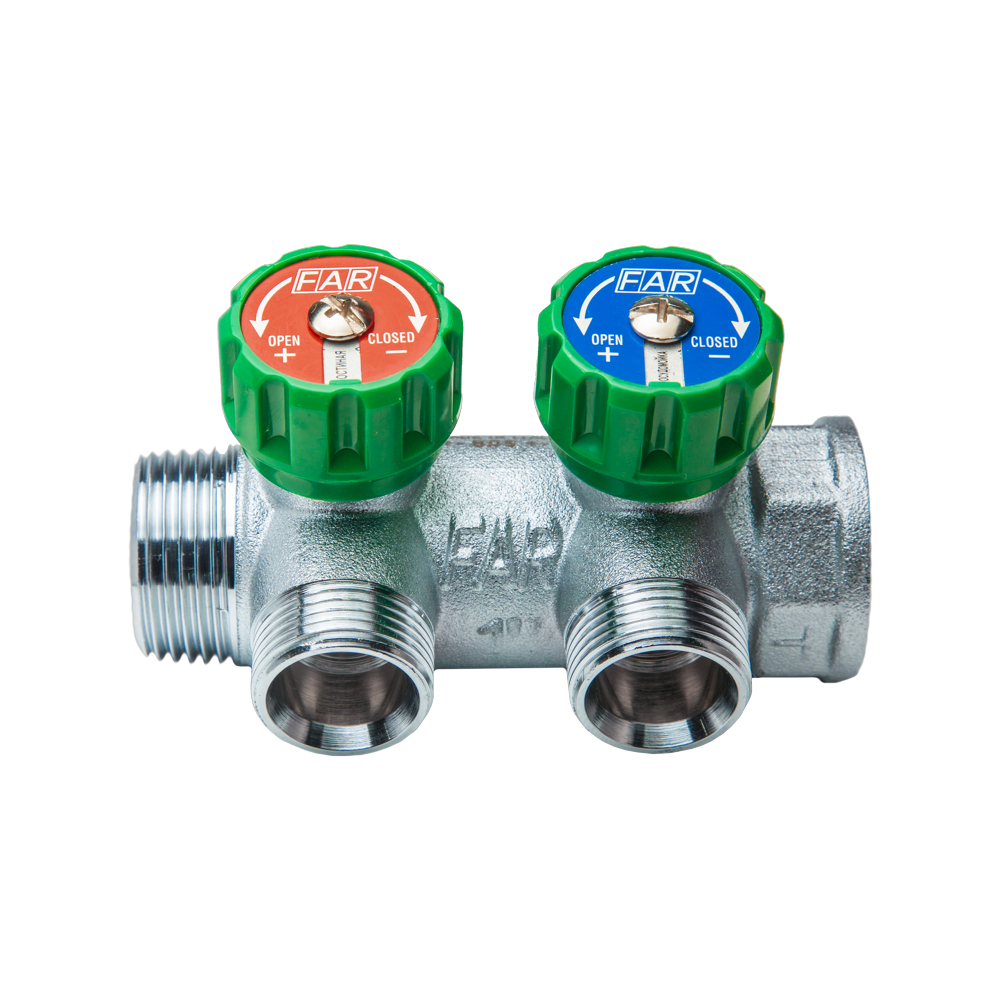 Изображение товара Коллектор распределительный FAR FK 3821 134UN 1x3/4 евроконус из латуни Италия