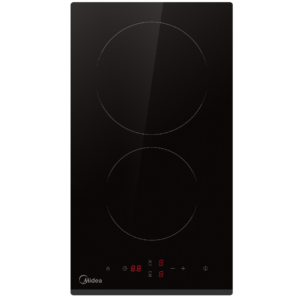 Изображение товара Электрическая варочная панель Midea MCH32107 28.8 см 2 конфорки цвет черный Изображение товара Электрическая варочная панель Midea MCH32107 28.8 см 2 конфорки цвет черный