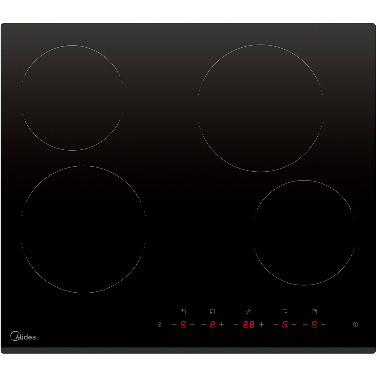 Изображение товара Электрическая варочная панель Midea MCH64107F 59 см 4 конфорки цвет черный