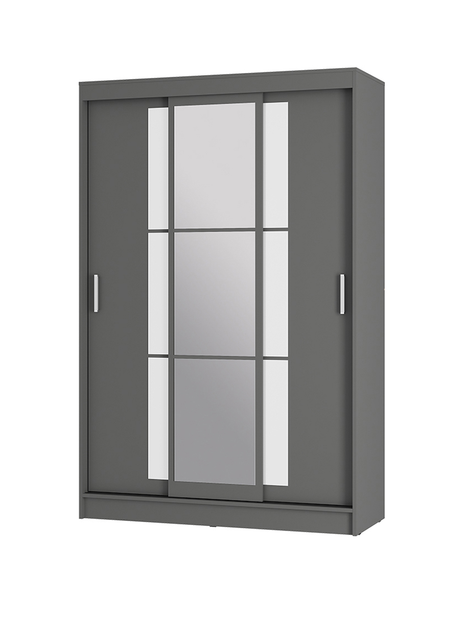 Изображение товара Шкаф-купе Bts Денвер УТ-00155349 с 3 дверями 200x131х50 см 4 полки ЛДСП цвет графит