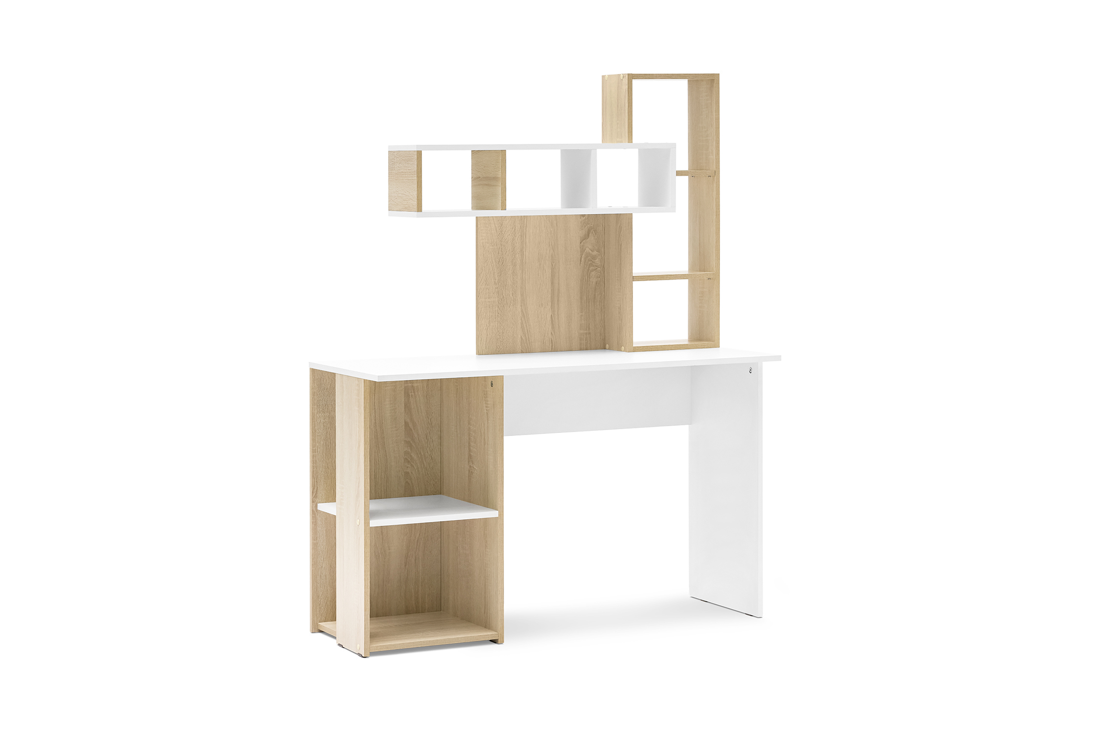 Изображение товара Письменный стол Интерьер-центр 08-18441 120x155x50 см ЛДСП белый дуб сонома