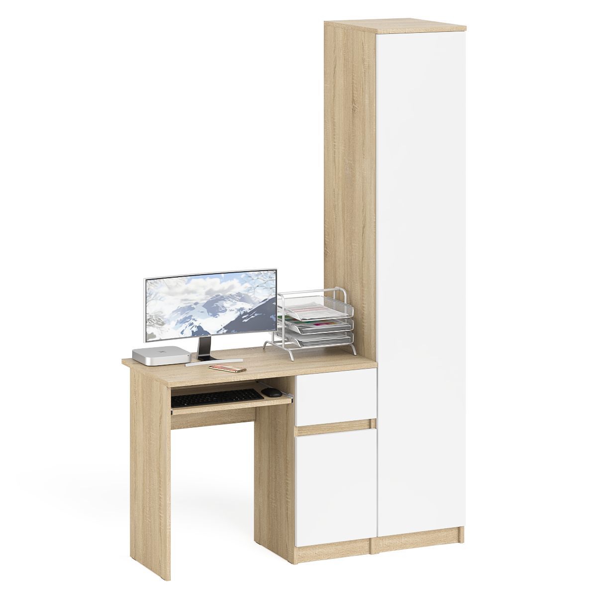 Изображение товара Компьютерный стол с пеналом СВК Мори МС-1 правый 130x210 см