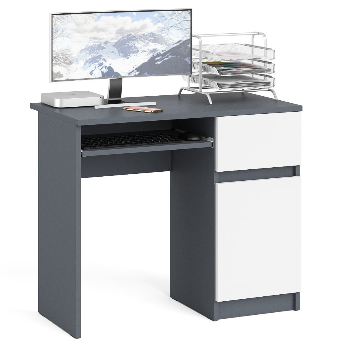 Изображение товара Стол компьютерный с комодом СВК Мори МС-1 правый 90x77x50 см