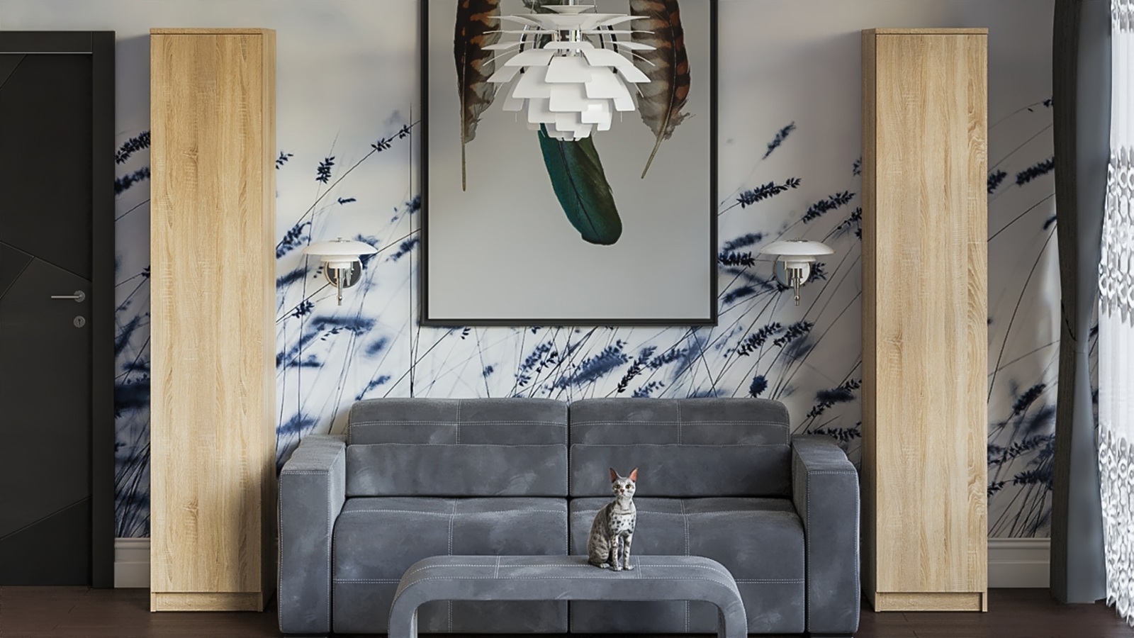 Изображение товара Шкаф распашной Свк Мори с 1 дверью 40x210x50 см ЛДСП цвет дуб сонома