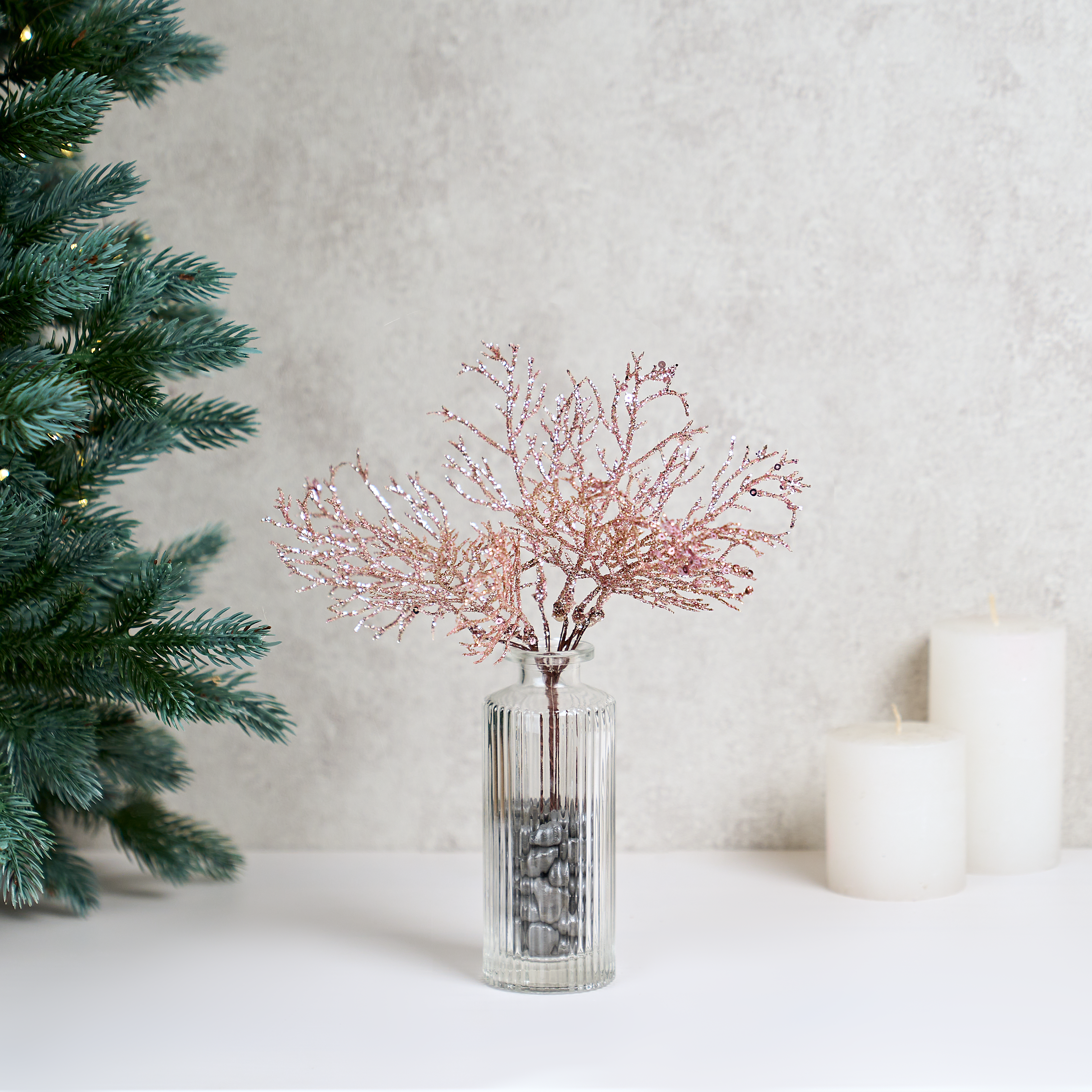 Изображение товара Декоративная ветка KREAFORTA Кораллы 20 см розовая