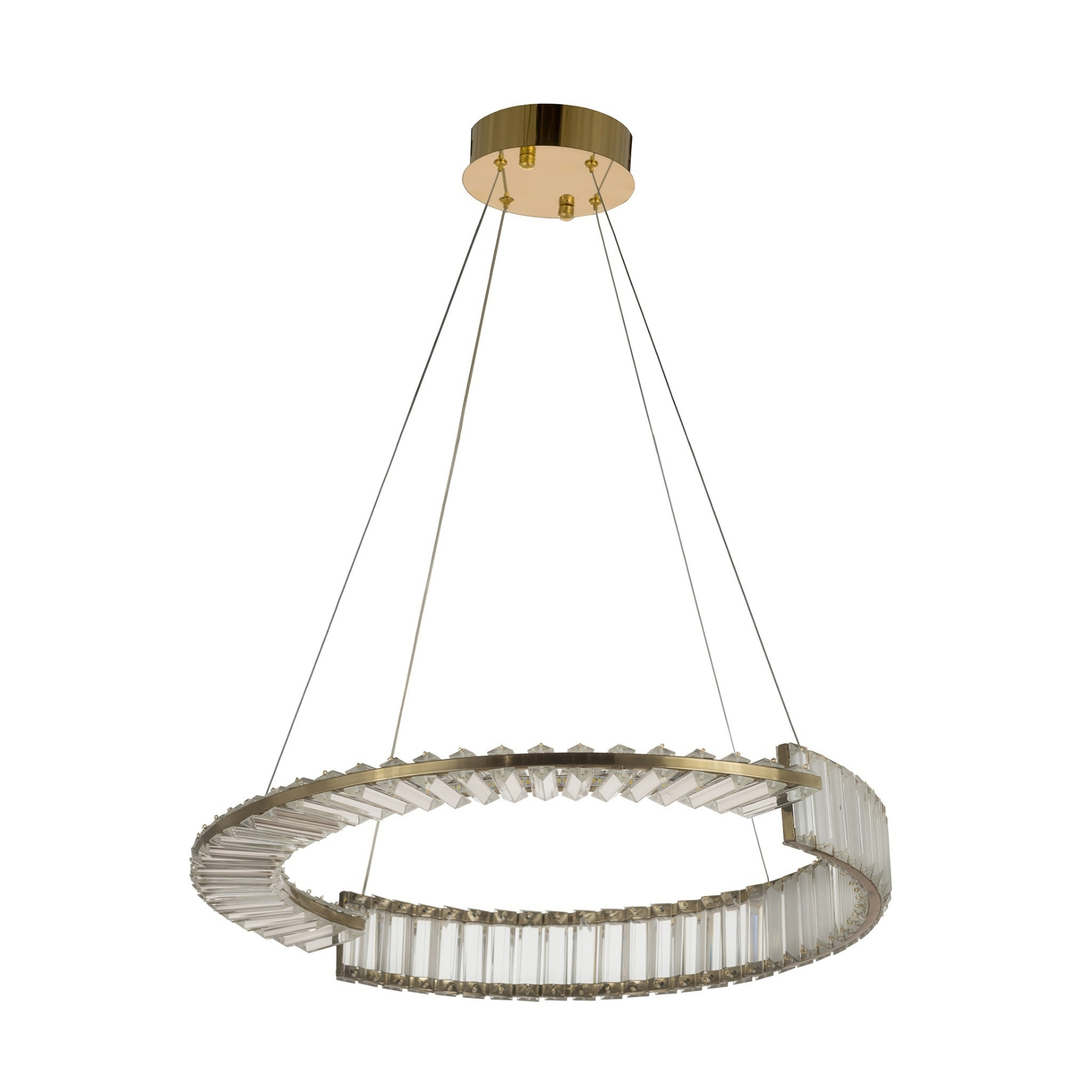 Изображение товара Подвесной светильник Lumina deco 6026 Ldp 6026-600 gd нейтральный белый свет хром прозрачный