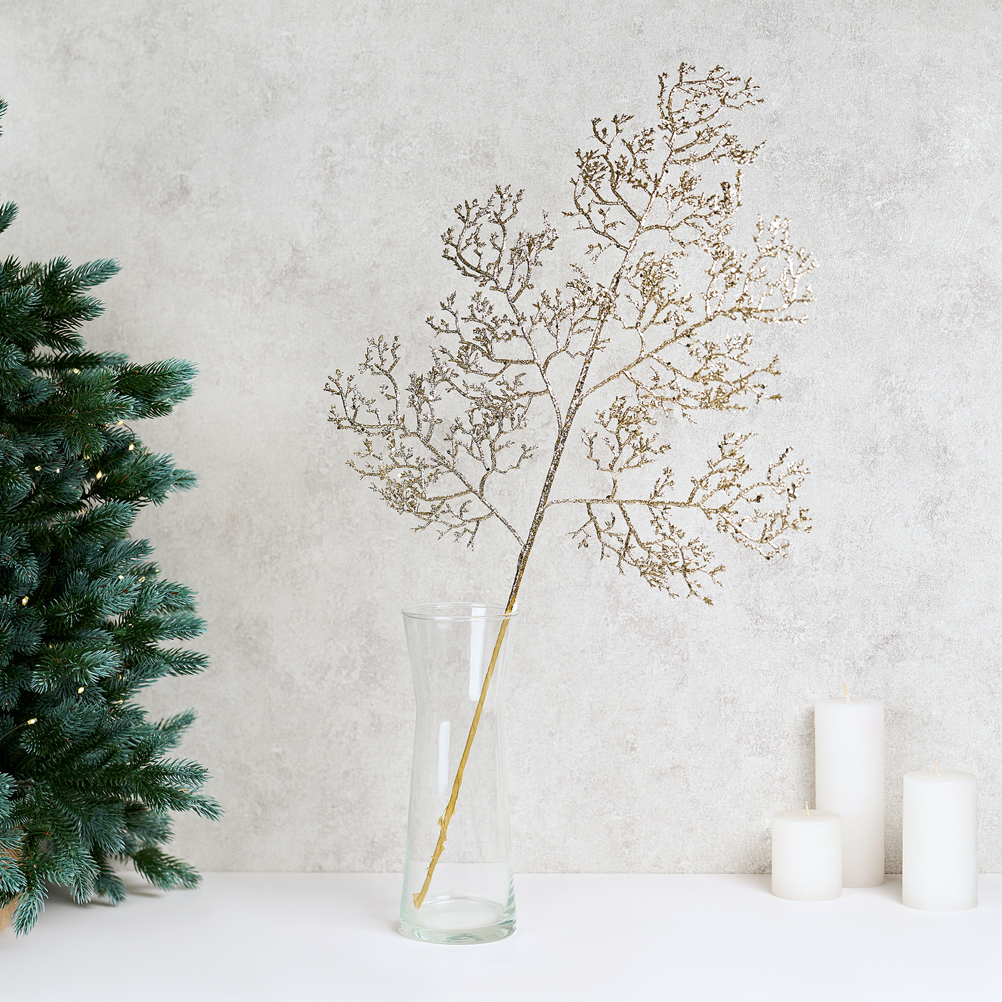 Изображение товара Ветка декоративная KREAFORTA Блестящая 76 см шампань