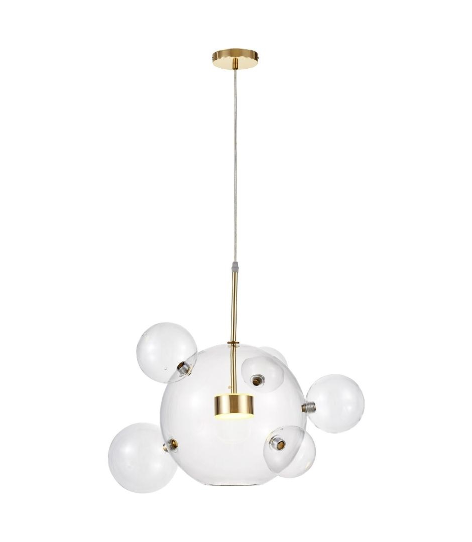 Изображение товара Светильник подвесной светодиодный Lumina deco Neroni Lmd_ldp_6016-5_1_gd 4 м² нейтральный белый свет цвет прозрачный/золотой