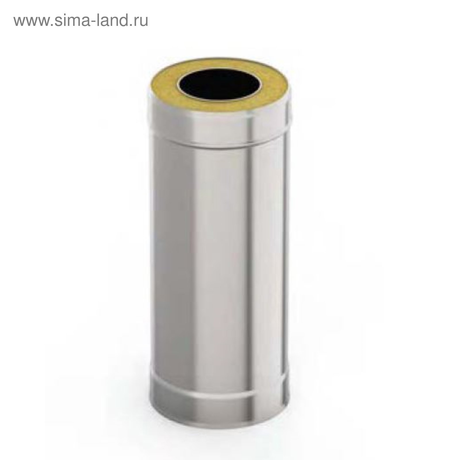 Изображение товара Сэндвич-труба для дымохода УМК 115x200 мм 1 м нержавеющая сталь
