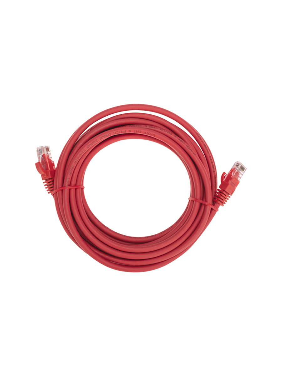Изображение товара Патч-корд Rexant U/UTP cat 6 RJ45-RJ45 26AWG LSZH цвет красный 5 м