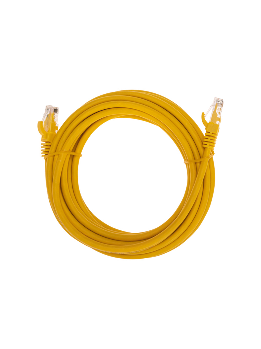 Изображение товара REXANT патч корд cat6 RJ45 RJ45 5м UUTP желтый