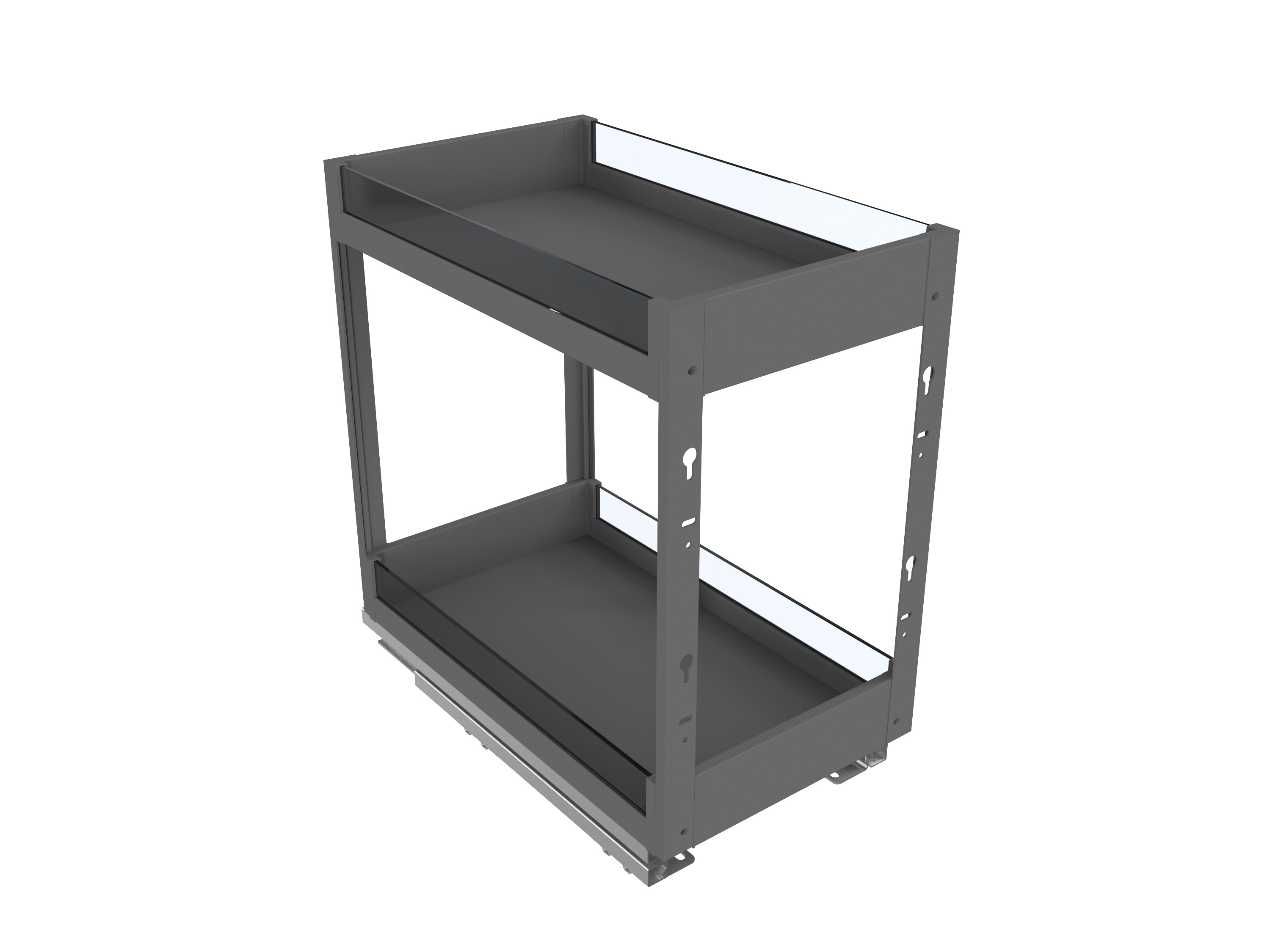 Изображение товара Бутылочница двухуровневая Firmax 30x45x35 см серый, металл