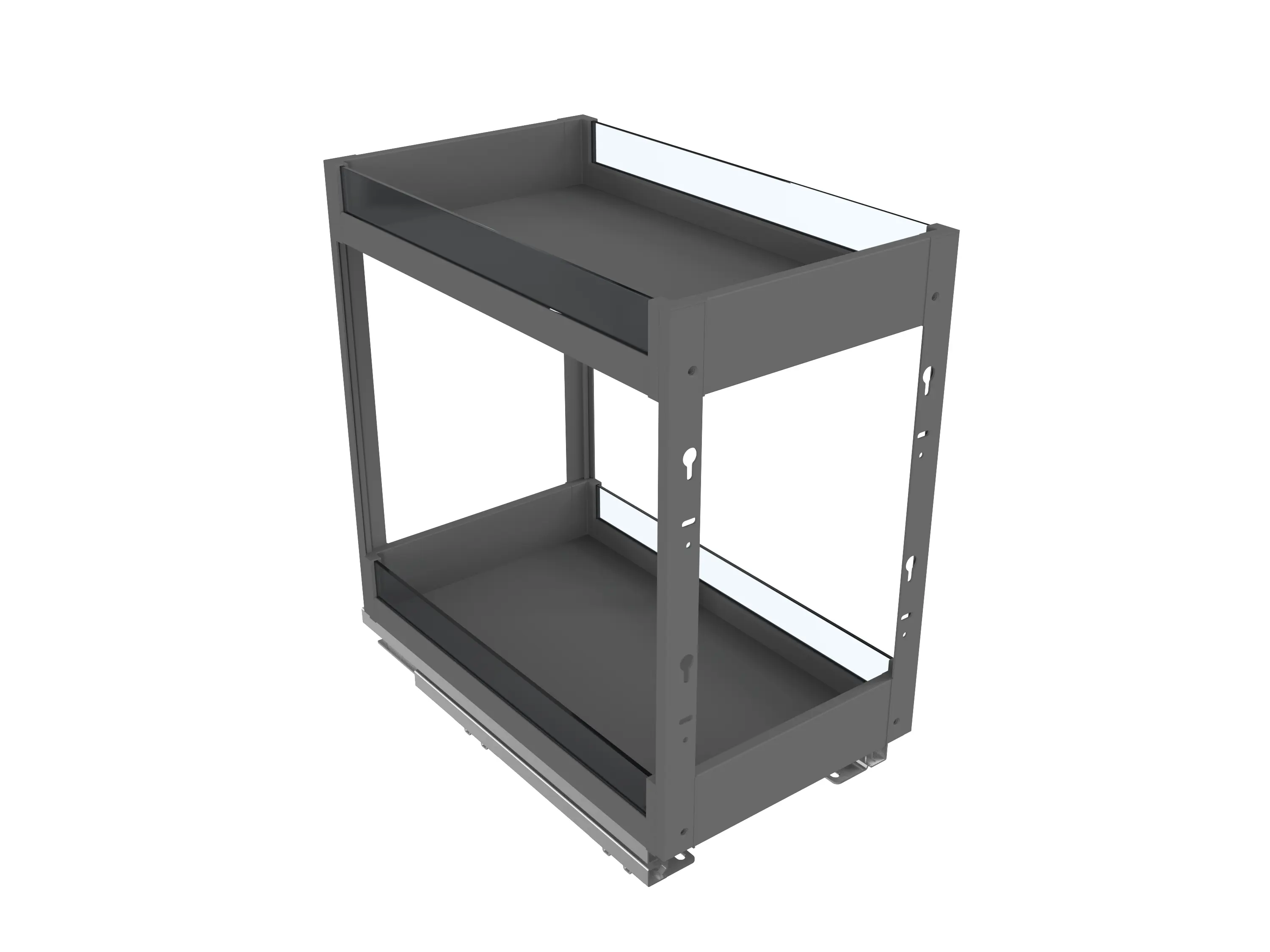 Бутылочница двухуровневая Firmax 30x45x35 см цвет серый