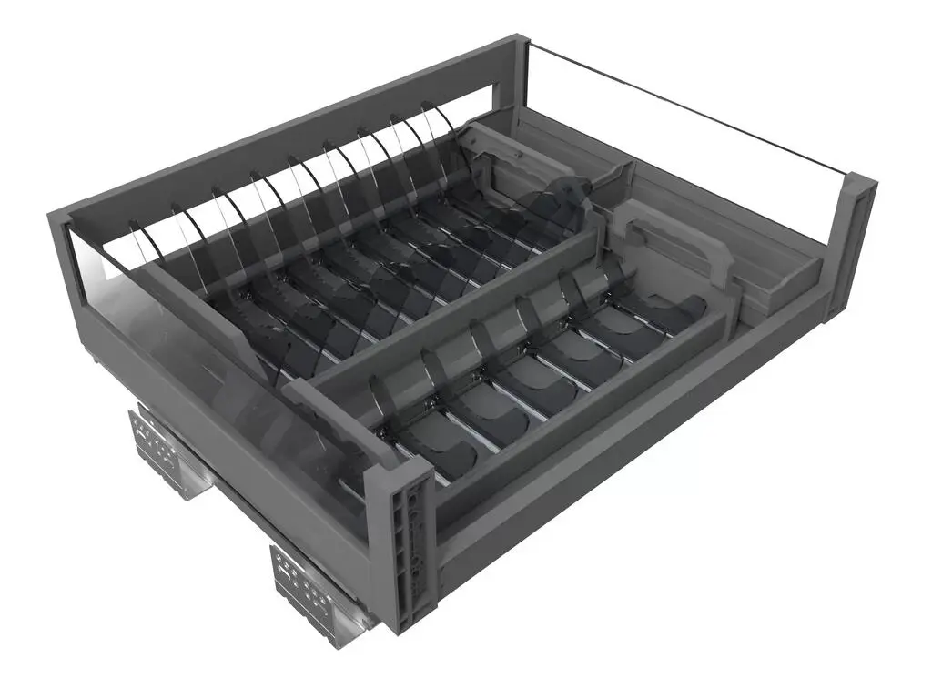 Корзина для посуды Firmax 80x20x50 см цвет серый