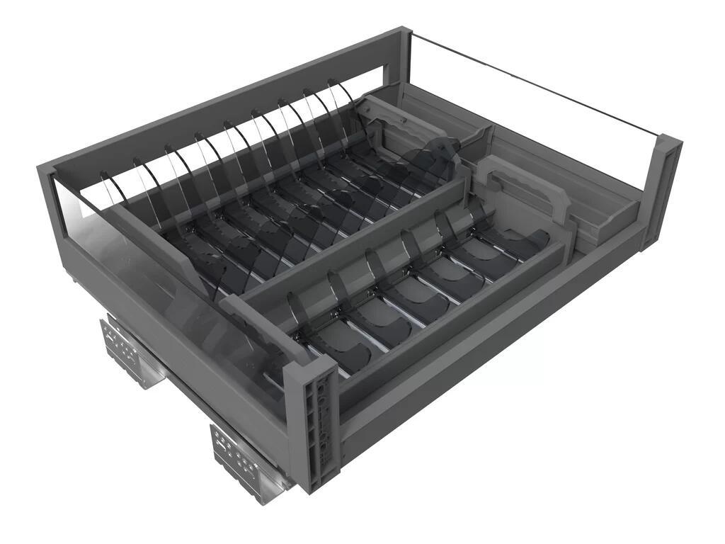 Изображение товара Корзина для посуды Firmax 60x25x50 см цвет серый