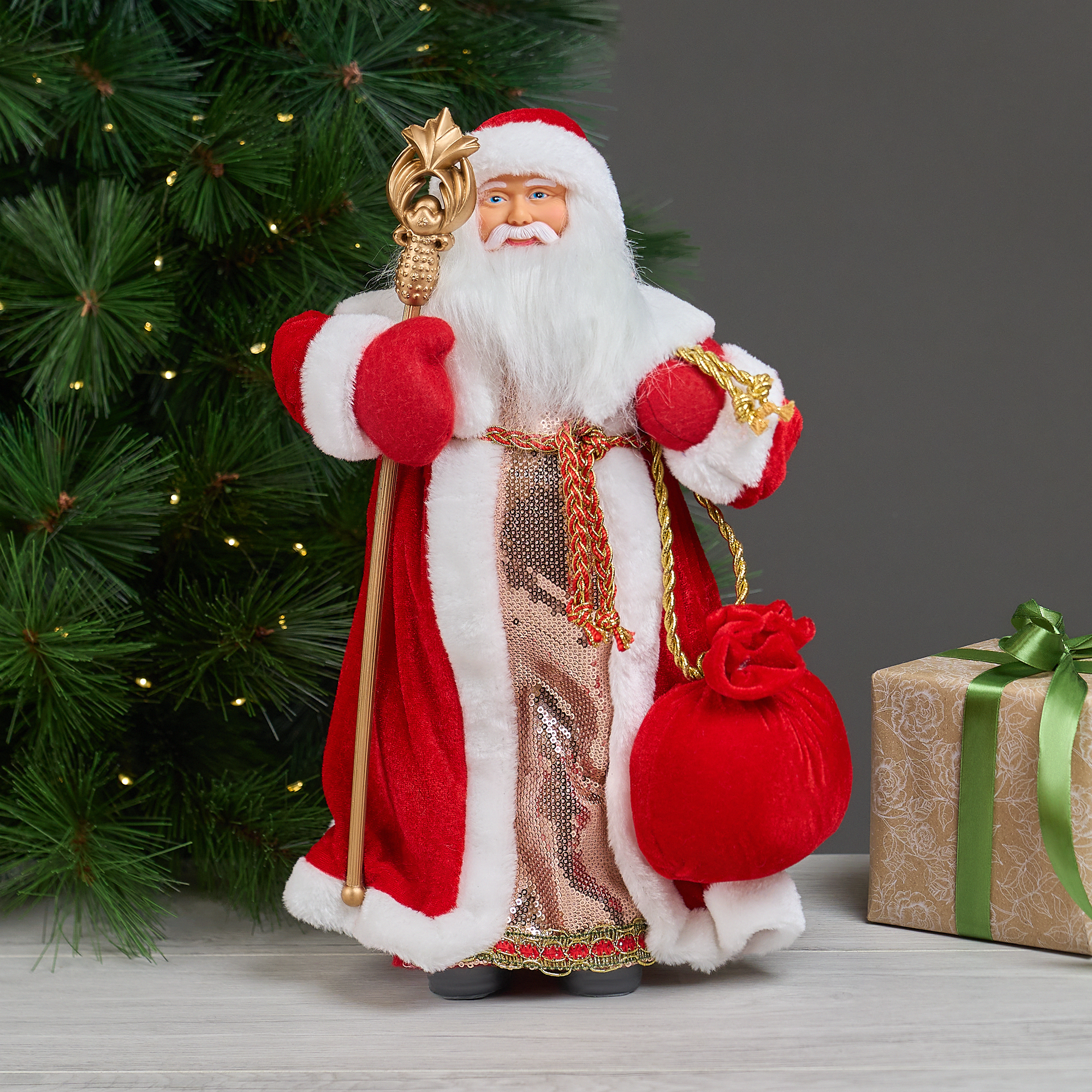 Изображение товара Декоративная новогодняя фигура Дед Мороз 40 см KREAFORTA красная для украшения